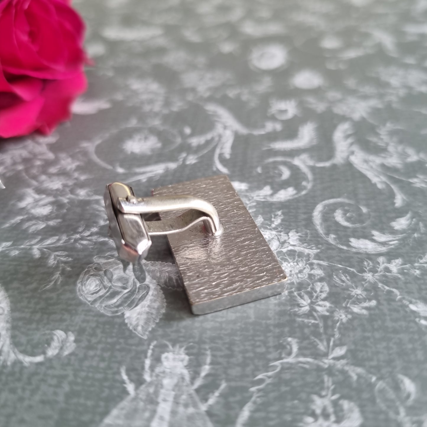 Alte Manschettenknöpfe W.Germany Silberfarbend Vintage Retro Geschenk Handarbeit Groß