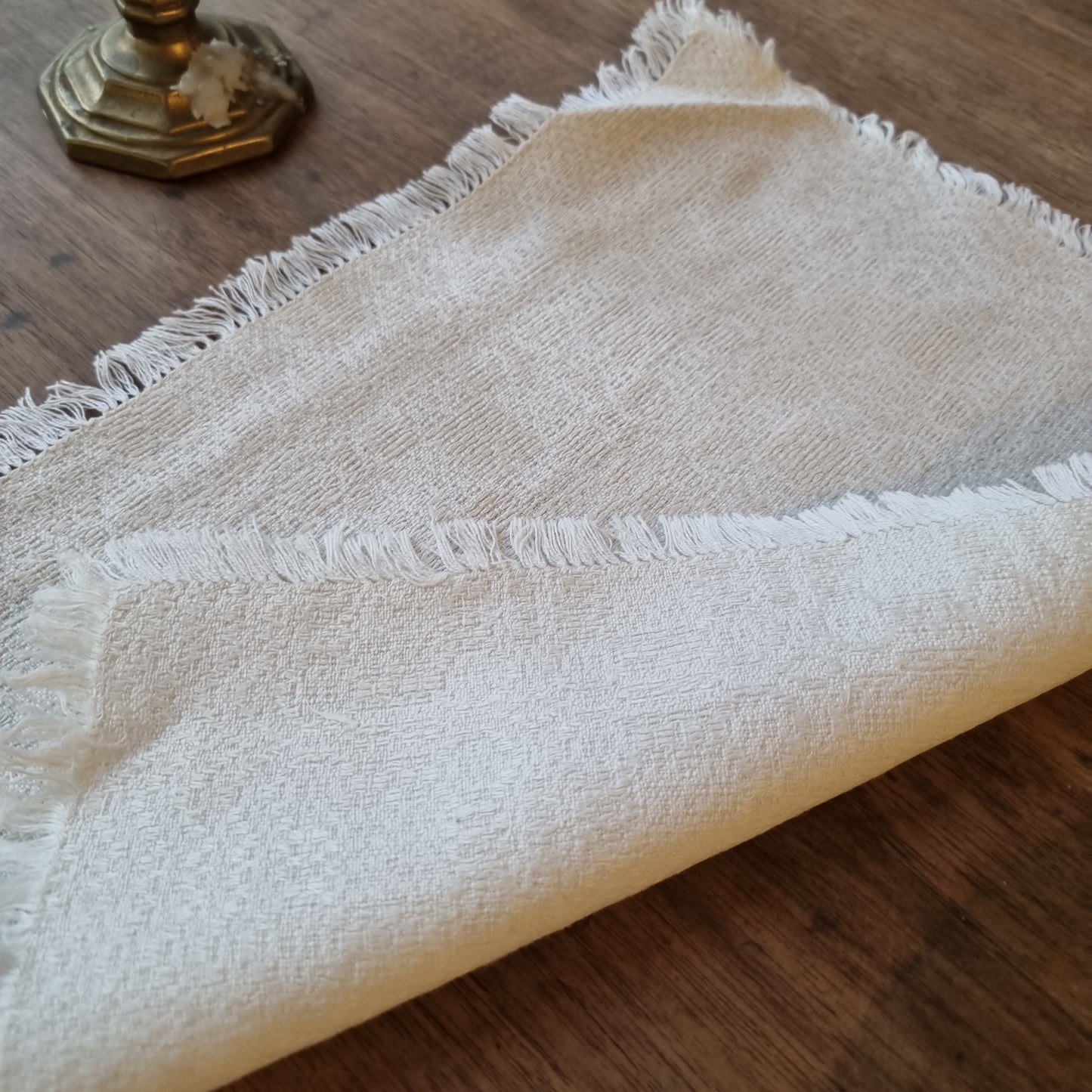 3x Antike Leinen Platzdeckchen / Zierdeckchen 35 x 28cm 🤍