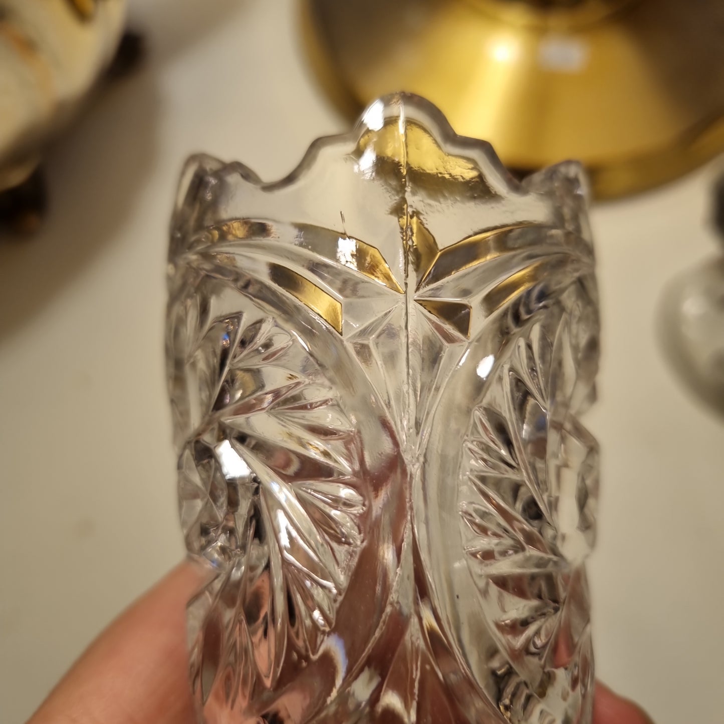 Kleine Vintage Kristall Vase