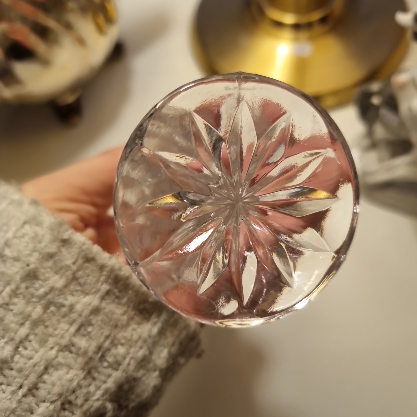 Kleine Vintage Kristall Vase