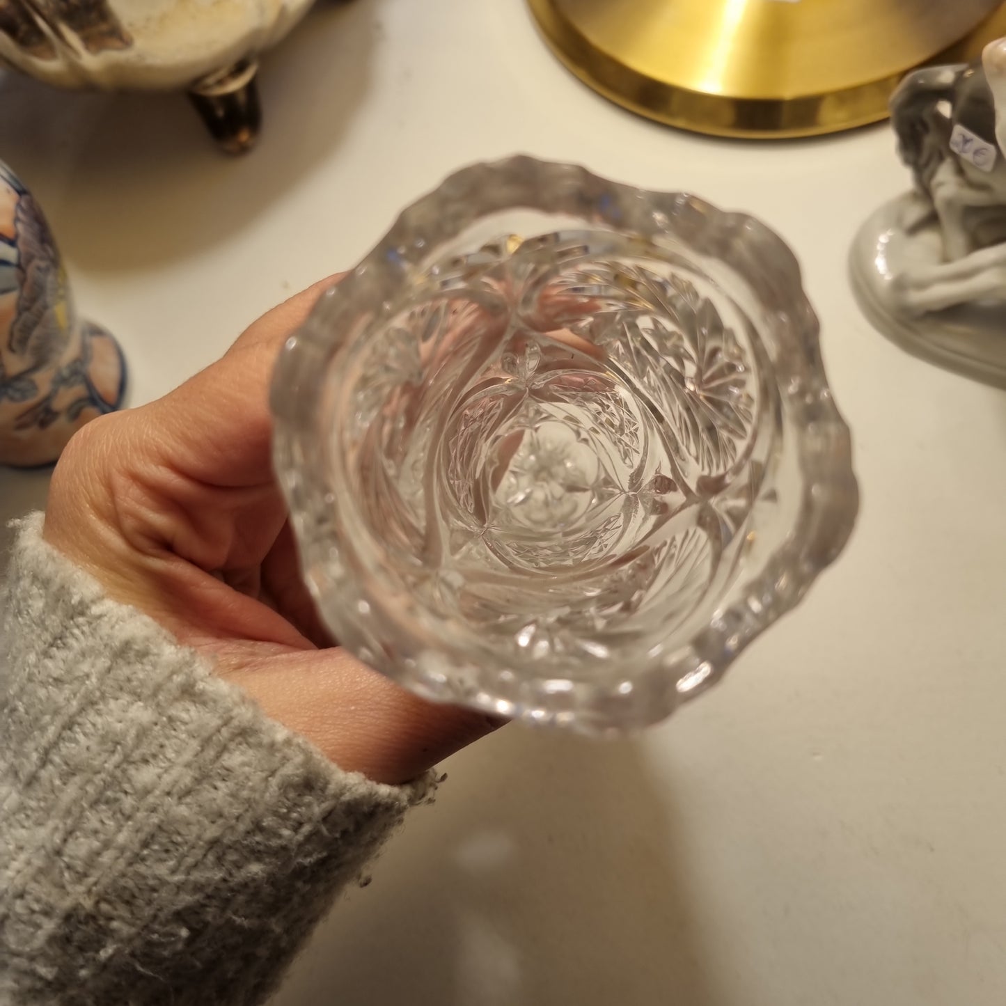 Kleine Vintage Kristall Vase