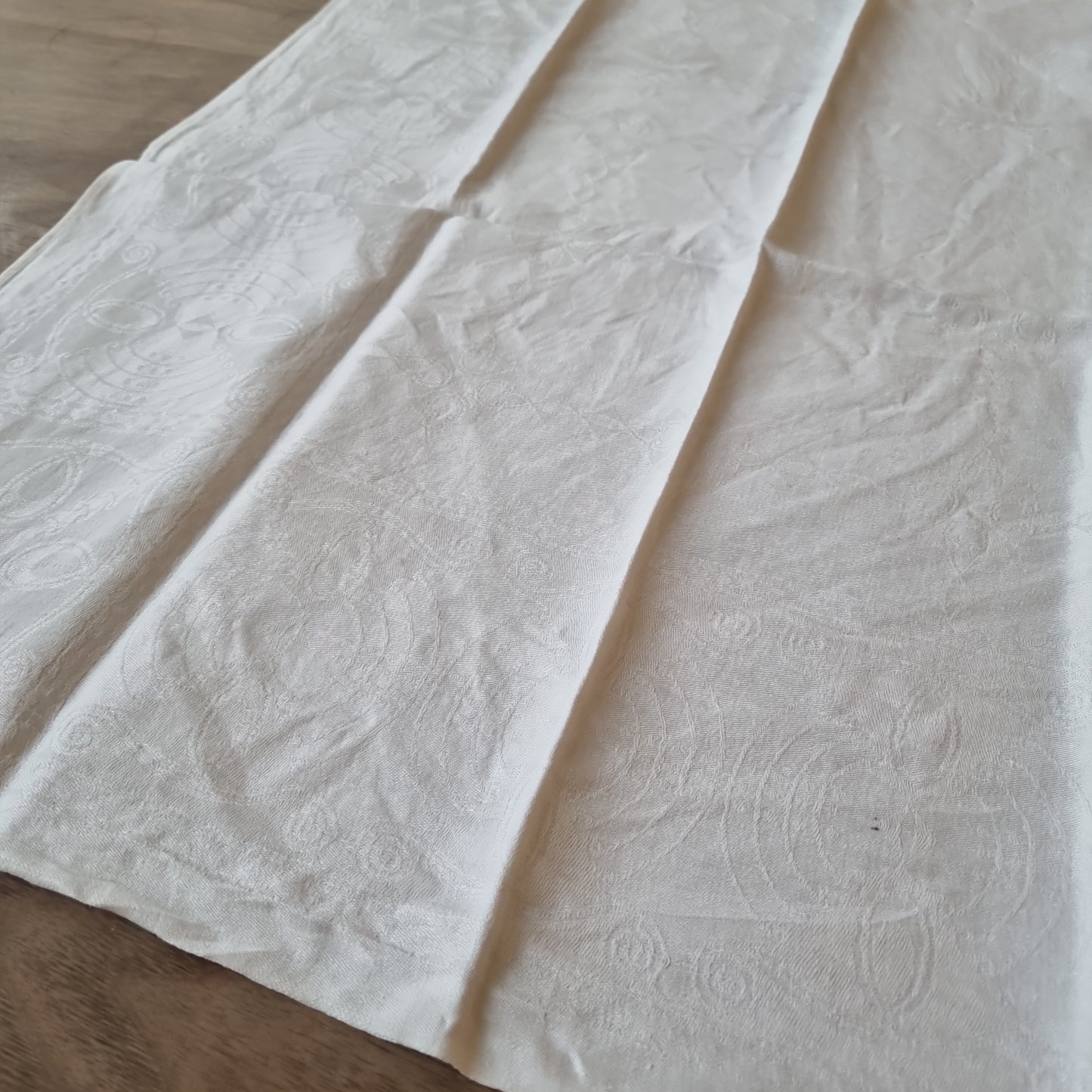 2x Antike Jugendstil Stoffservietten Servietten mit Initialen S.G