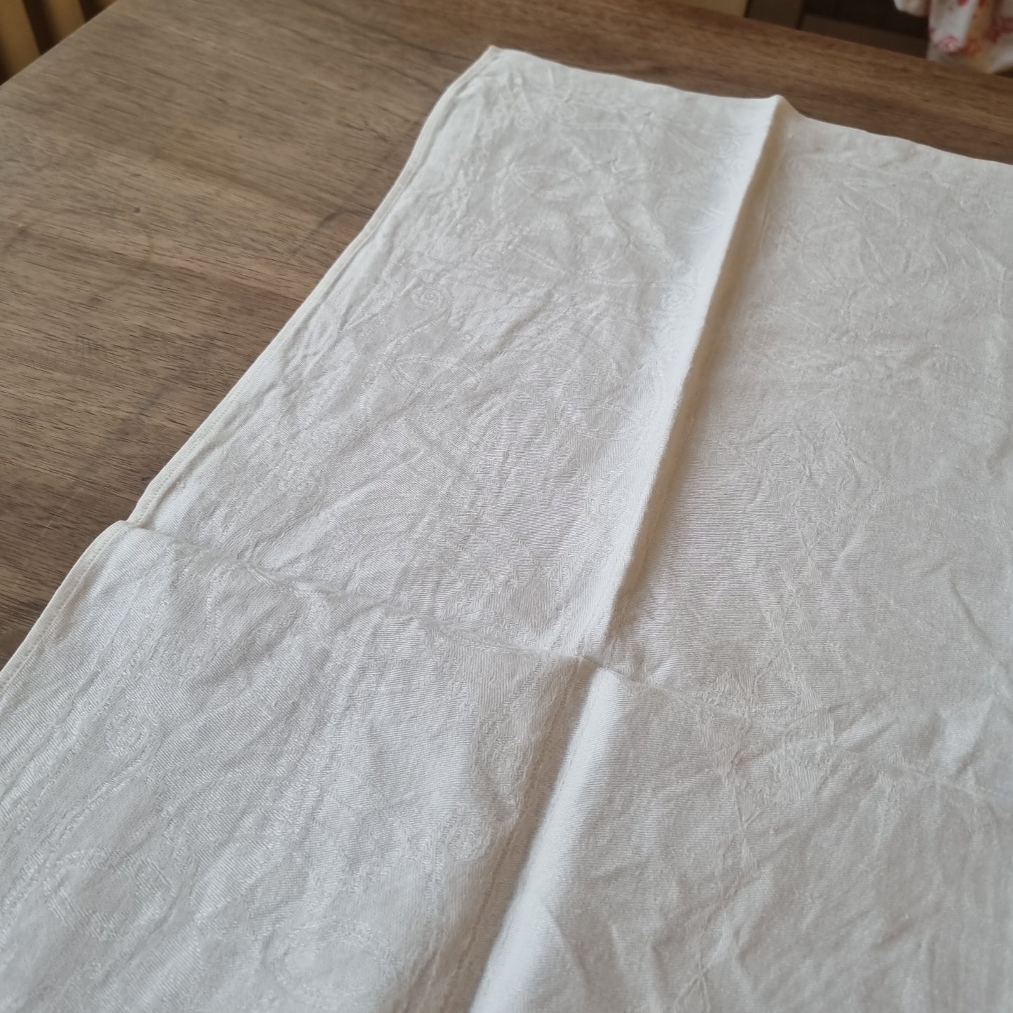 2x Antike Jugendstil Stoffservietten Servietten mit Initialen S.G