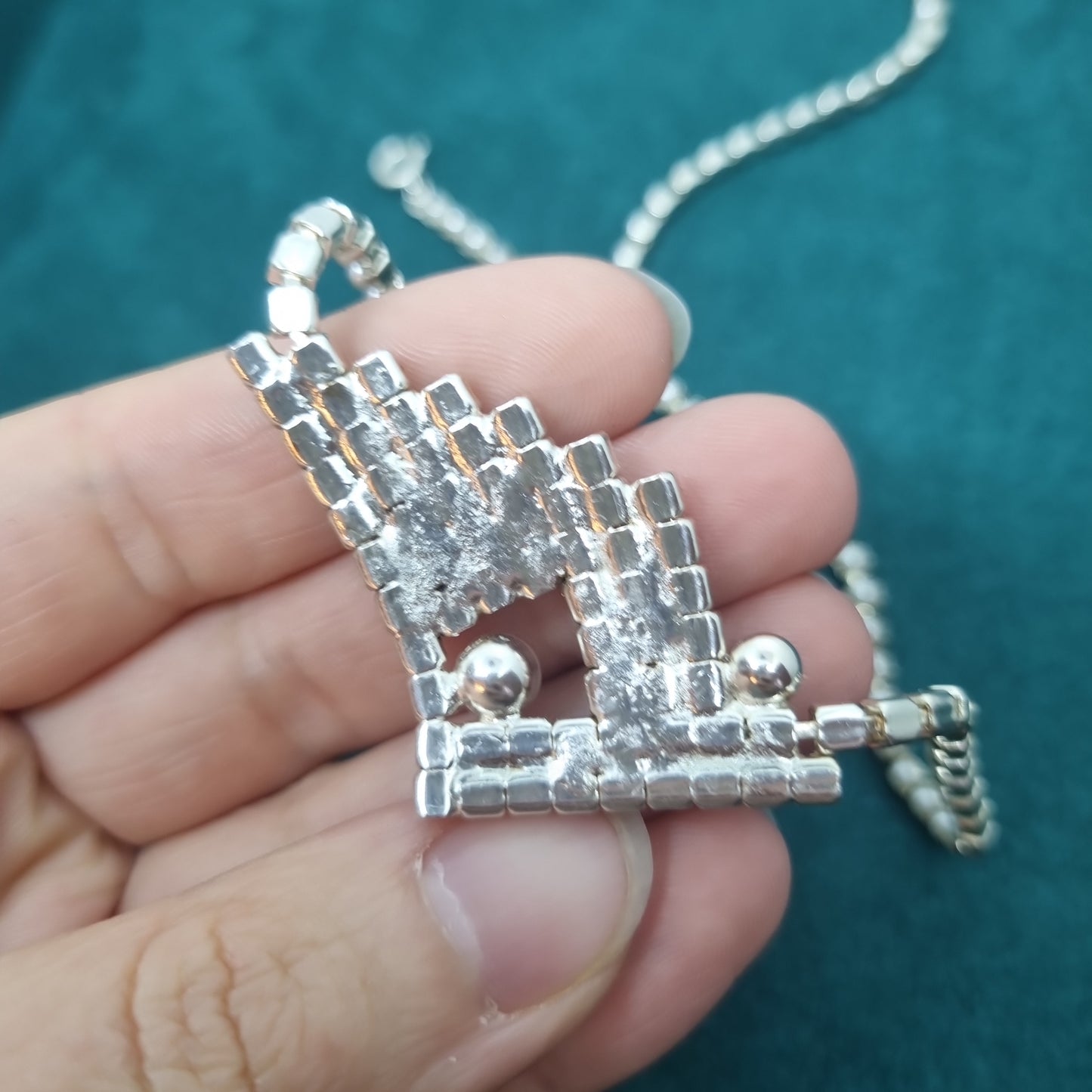 Strasssteinkette Vintage Collier Halskette Strass Kette Modeschmuck funkelnde Steine mit Perlen