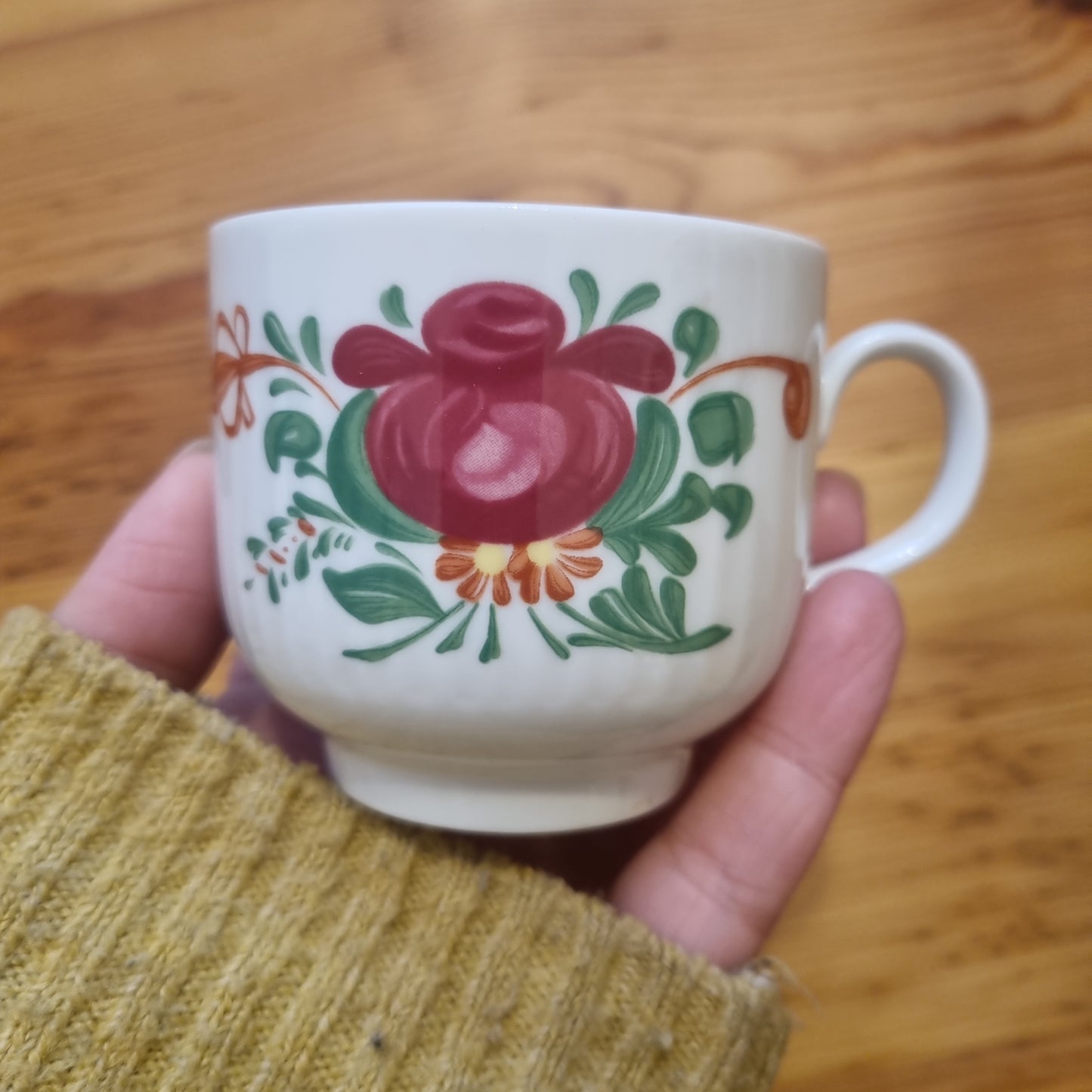 August Warnecke AW Ostfriesland Tasse Kaffee Tee Porzellan Rose