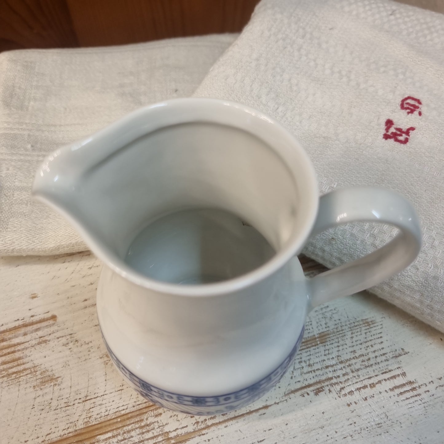 Altes Milchkännchen Sahnekännchen Indisch Blau Zwiebelblau Kobalt Vintage DDR Kahla