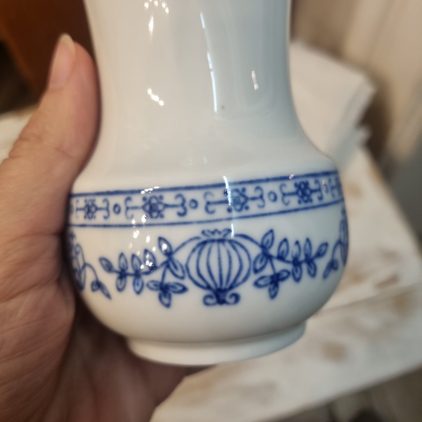 Altes Milchkännchen Sahnekännchen Indisch Blau Zwiebelblau Kobalt Vintage DDR Kahla