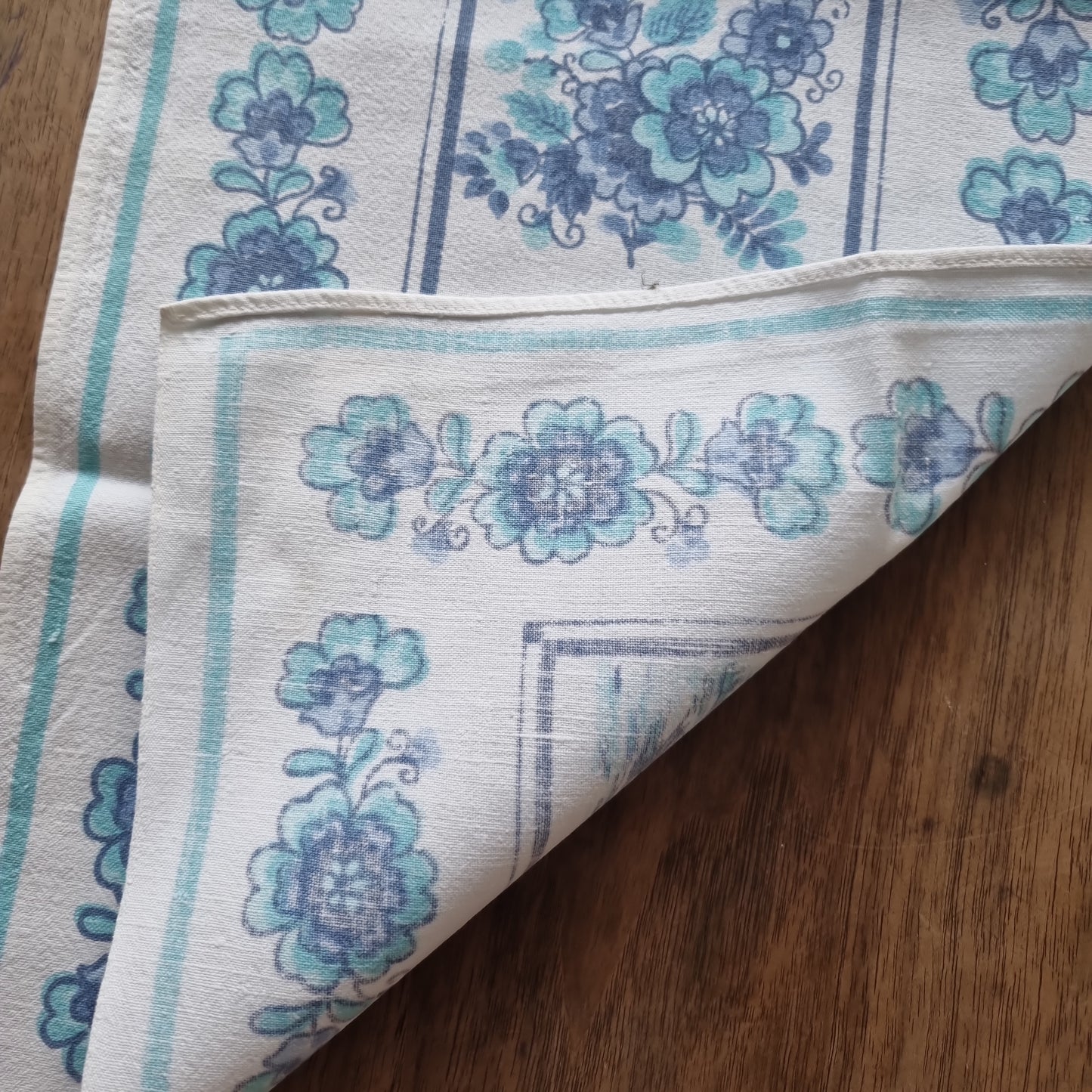 Kleines Zierdeckchen / Läufer weiß blau Mühle Schiff 60x25cm 🤍