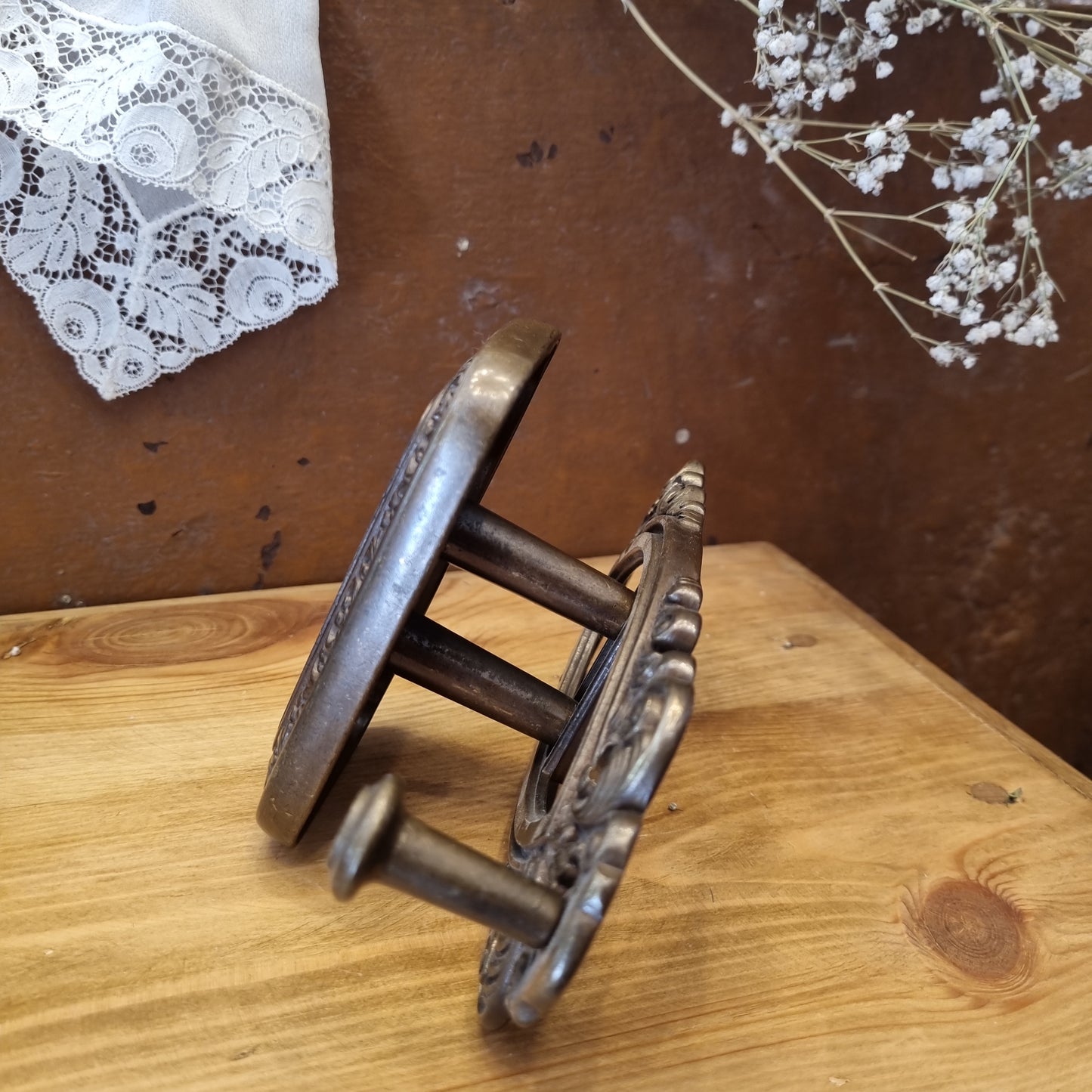 Garderoben Haken Gold Bronze Groß Vintage Antik Jugendstil Gründerzeit