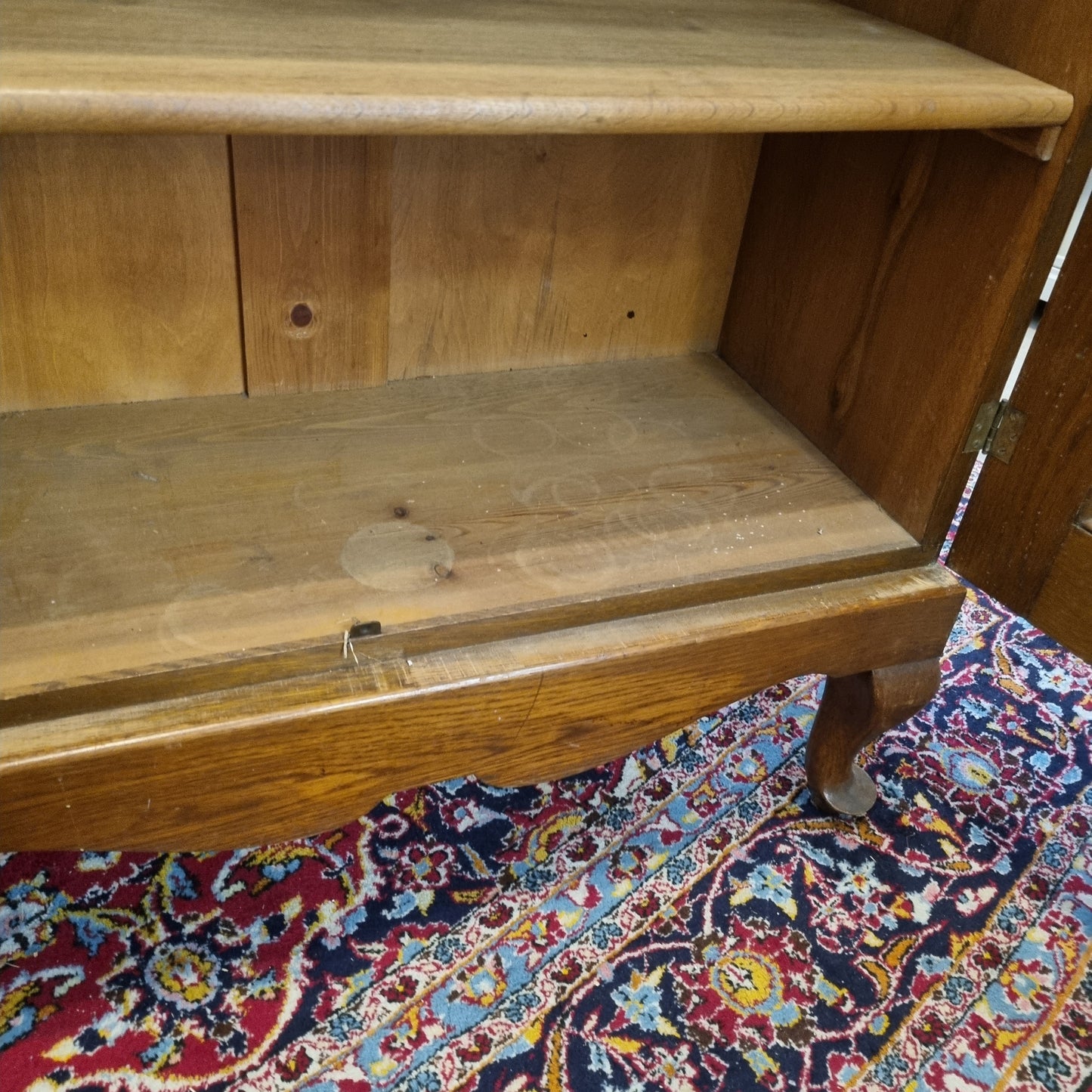 Alte Vitrine Bücherschrank Regal aus massiven Eichenholz - Originalzustand
