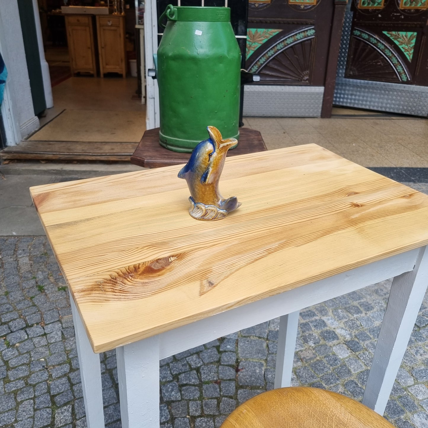 Vintage Keramik Delfin Retro Figur Vase