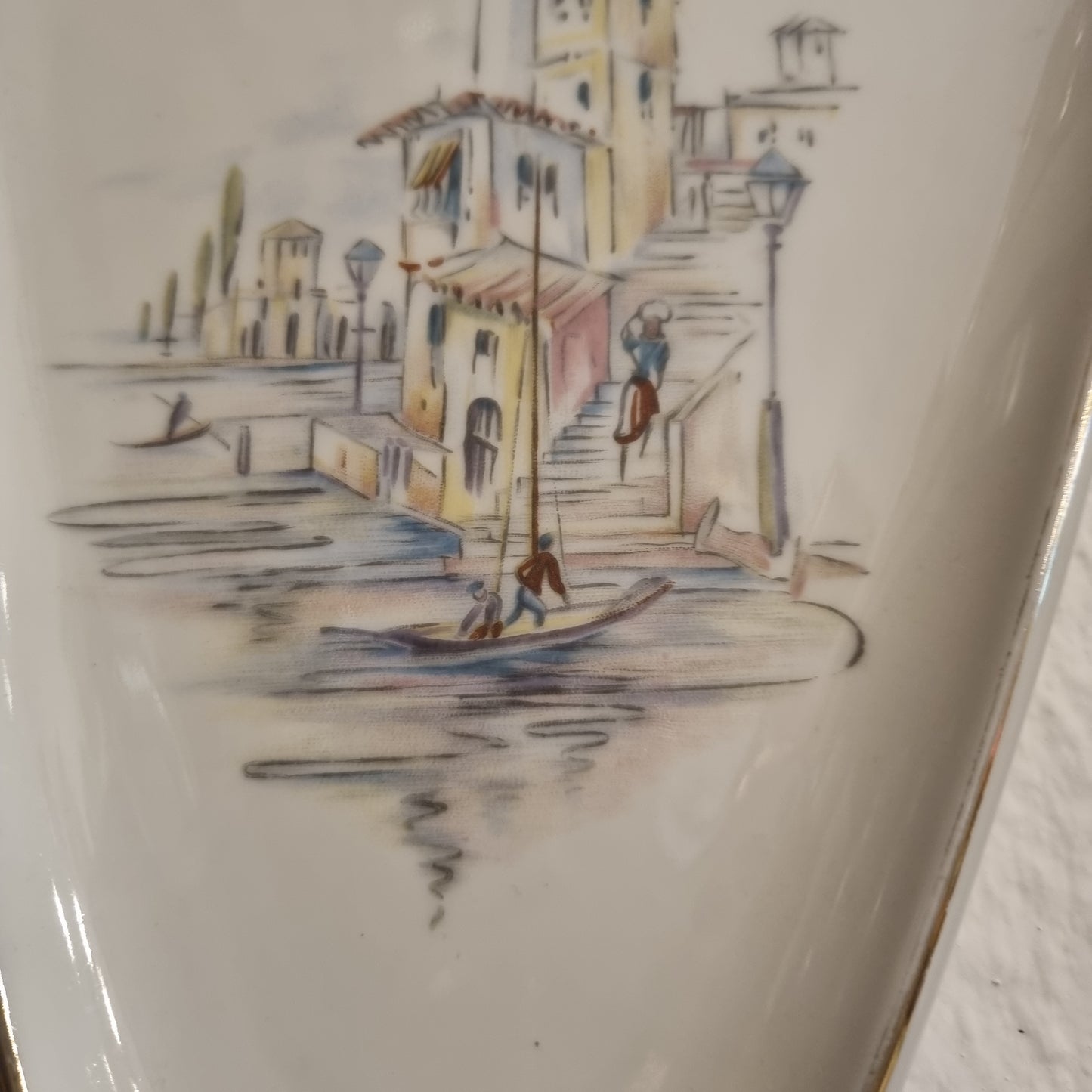 50er Jahre Wandteller Dekoration Italien Venedig Nierenform Tirschenreuth Bavaria Geschenk