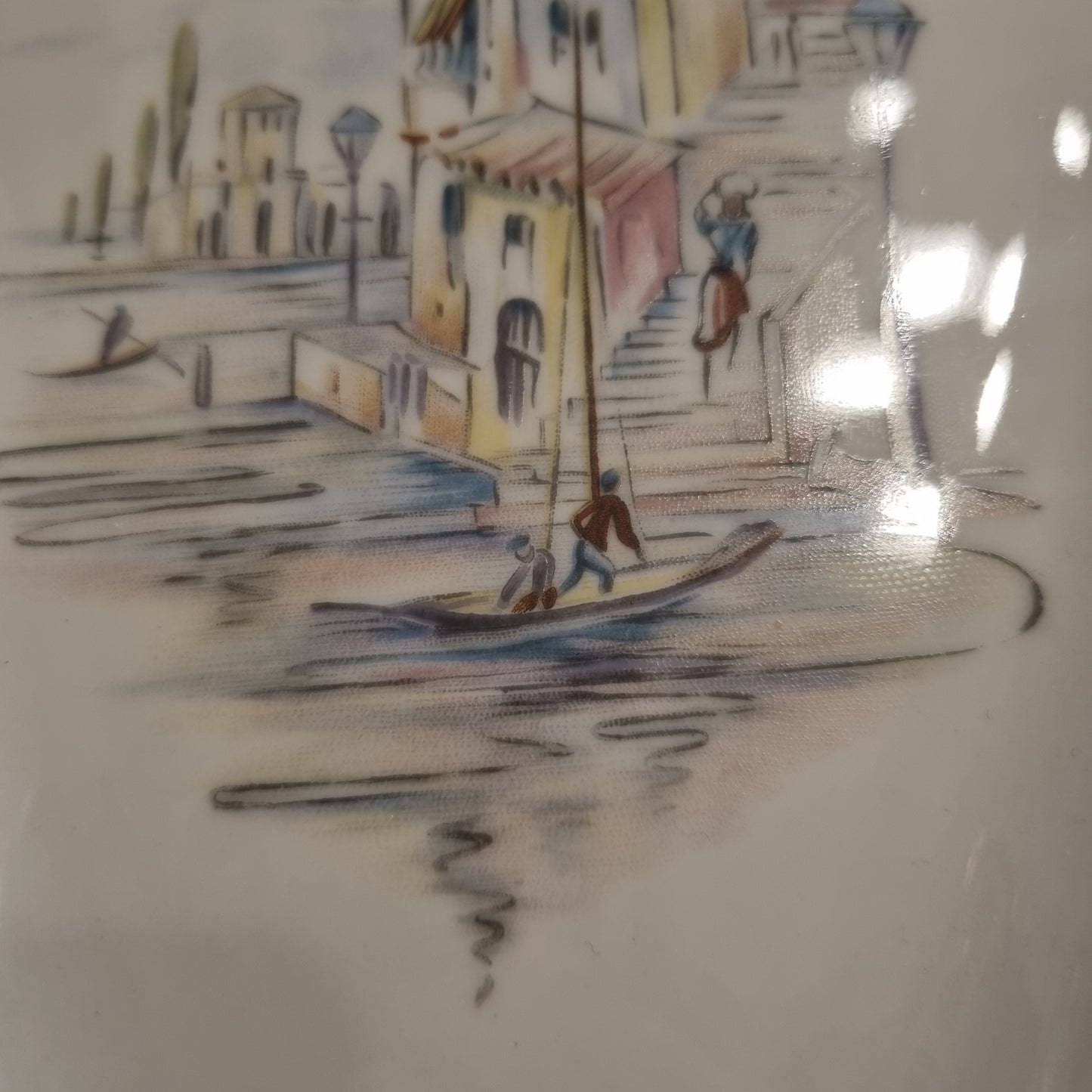 50er Jahre Wandteller Dekoration Italien Venedig Nierenform Tirschenreuth Bavaria Geschenk