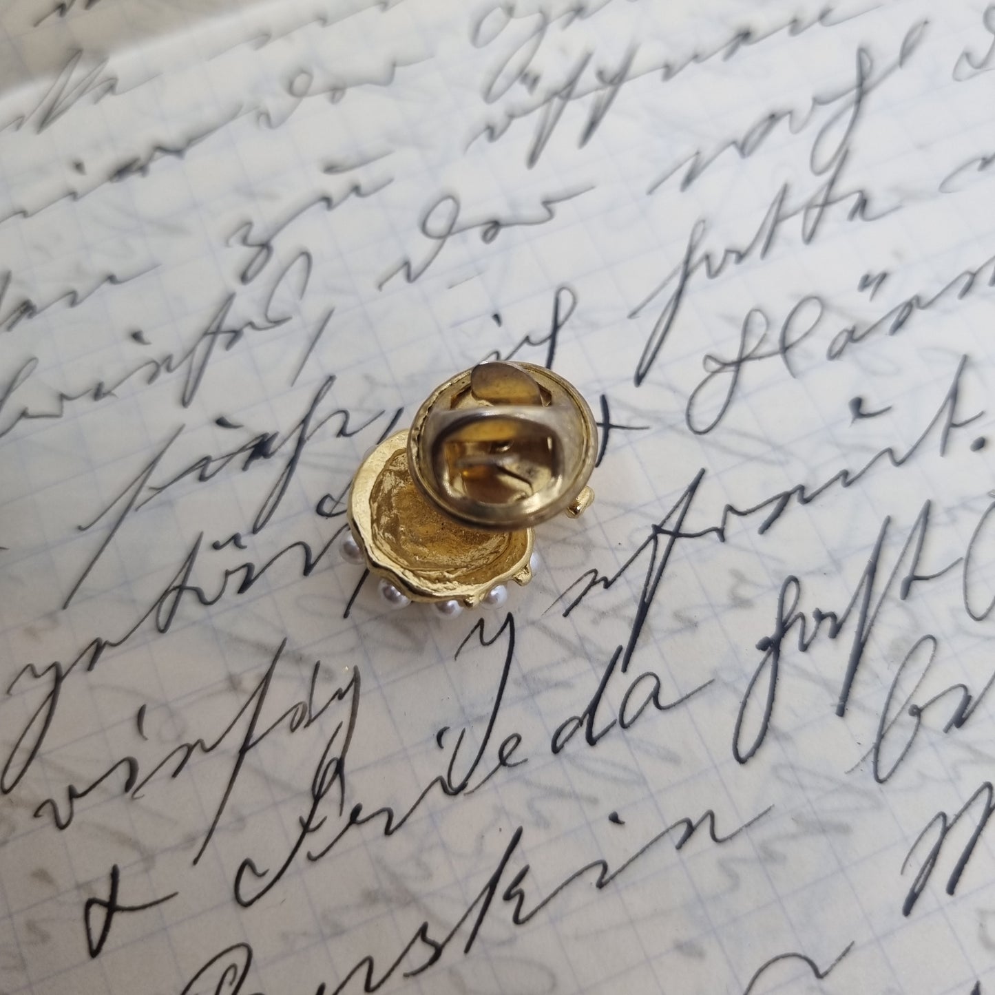 Einzigartige Antik Brosche Anstecker aus den 50ern Modeschmuck Perlen Trauben Weintrauben