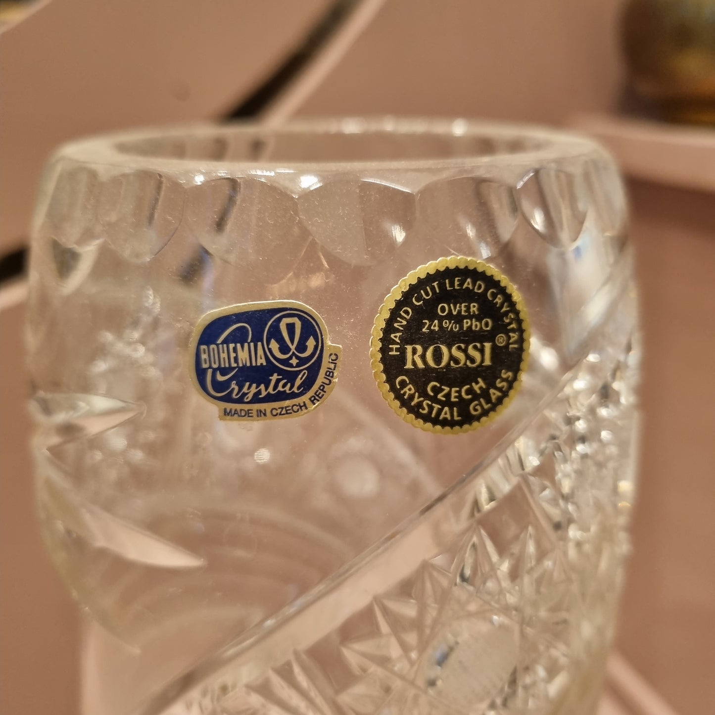 Vintage Kristall Vase Groß