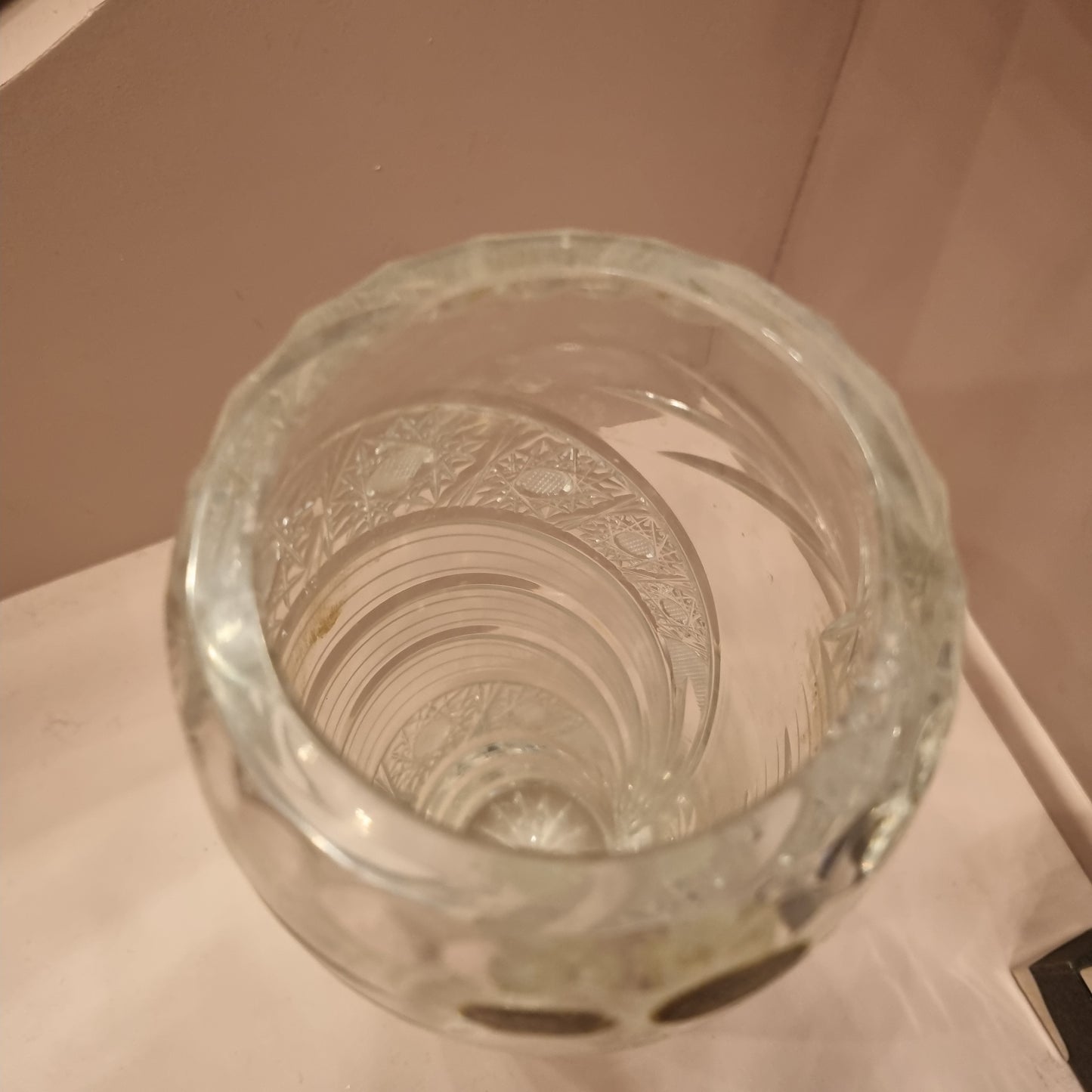 Vintage Kristall Vase Groß