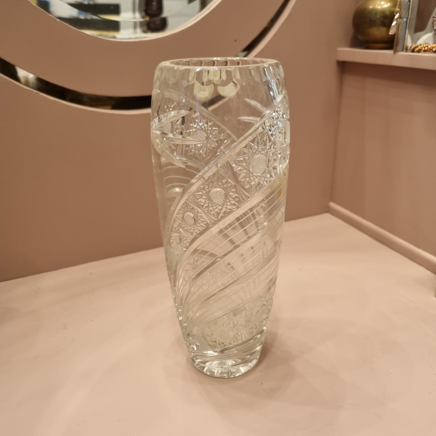 Vintage Kristall Vase Groß