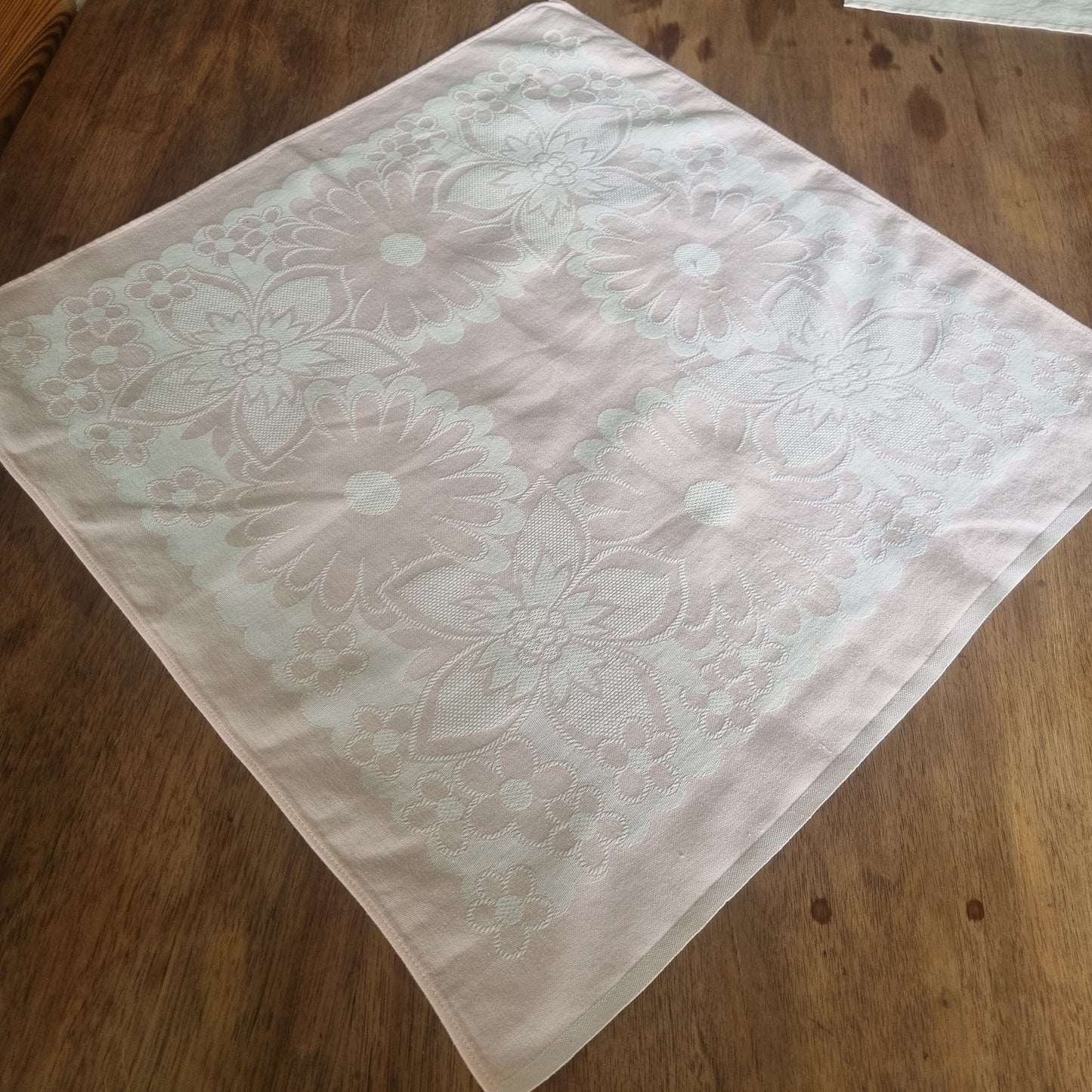 2x Rosa Pastell Servietten Taschentücher 45x45cm & 43x43cm