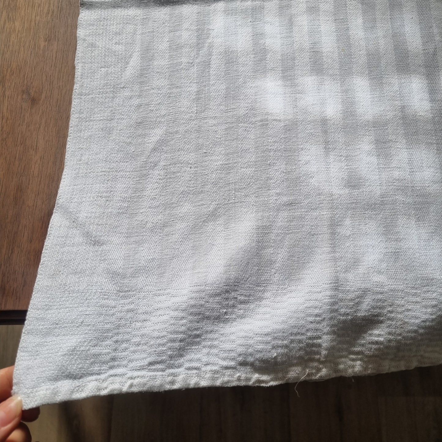 Antikes gestreiftes Geschirrtuch oder auch Tischläufer Leinen Baumwolle 140x40cm