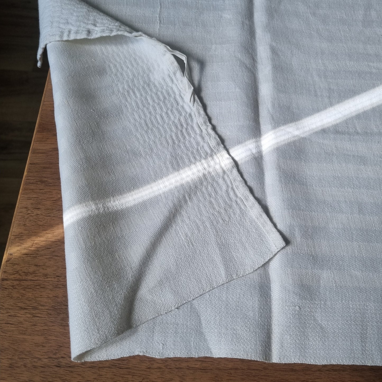 Antikes gestreiftes Geschirrtuch oder auch Tischläufer Leinen Baumwolle 140x40cm