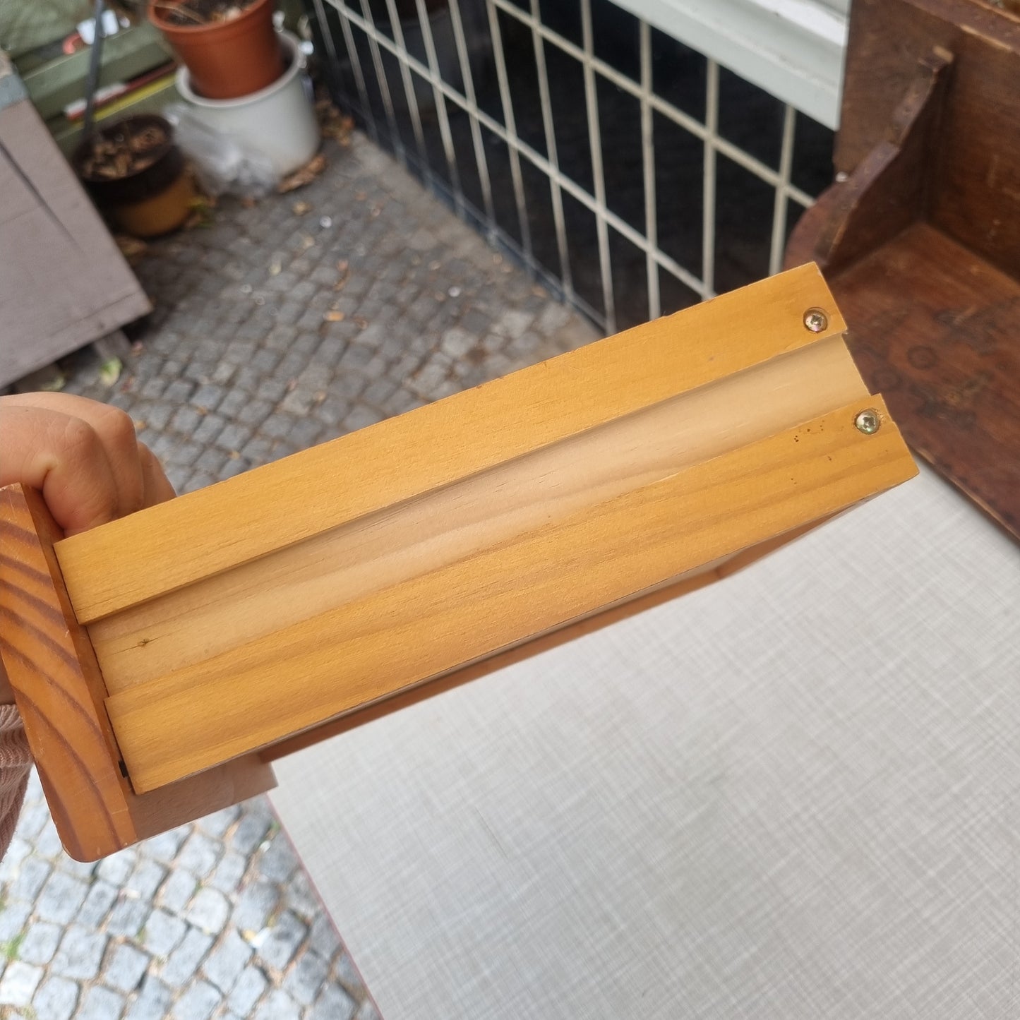 Kleine Schublade Vollholz Originalzustand Kiefernholz