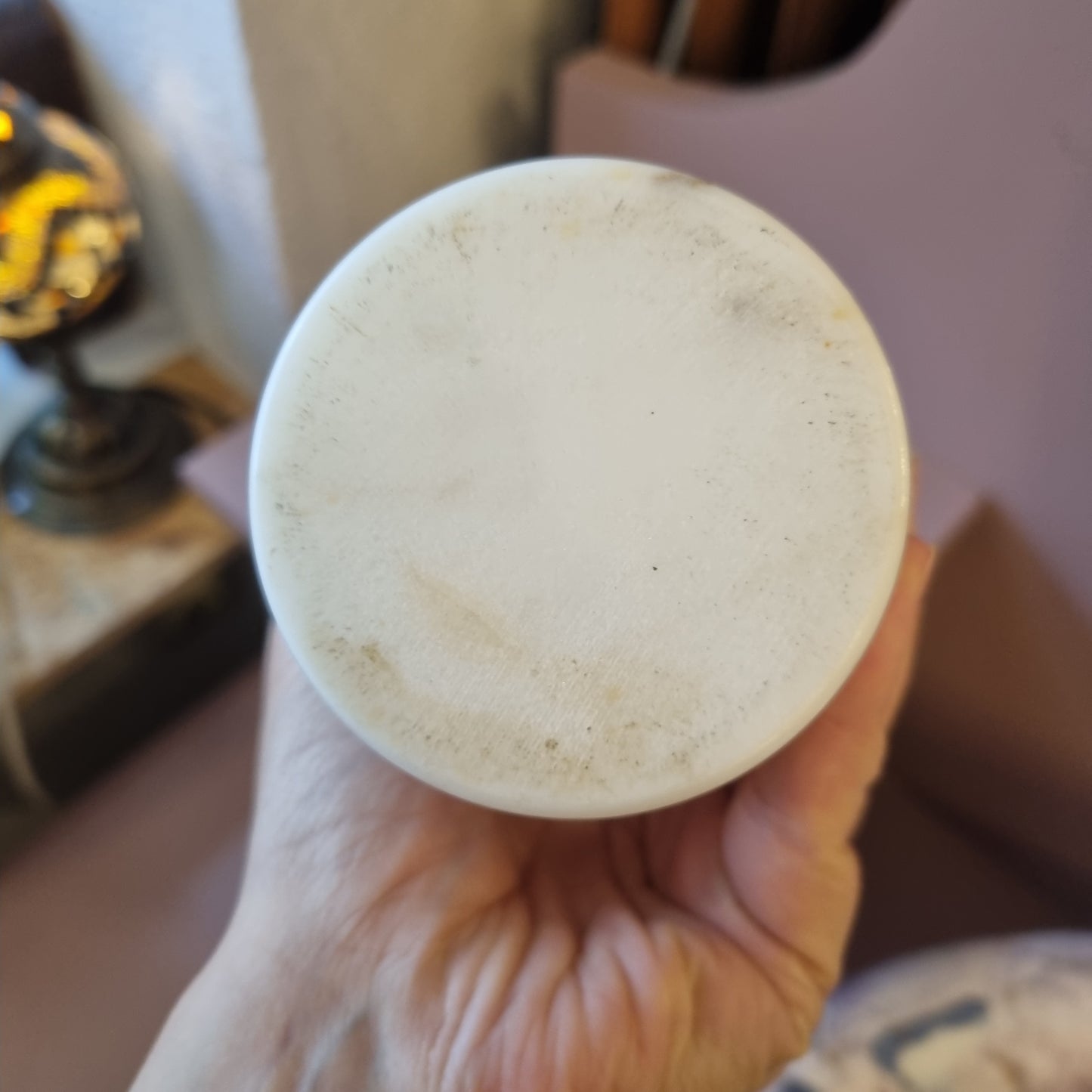 Vintage Marmor Vase Steingut