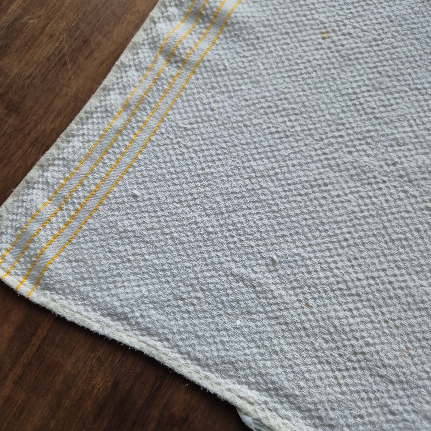 Antikes Jugendstil Küchen- & Geschirrtuch weiß Leinen 45x95cm 🤍
