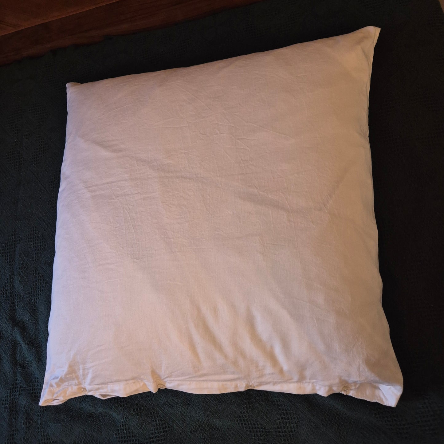Antike alte Kissenhülle 75x75cm weiß Kissenbezug Monogramm W.A.