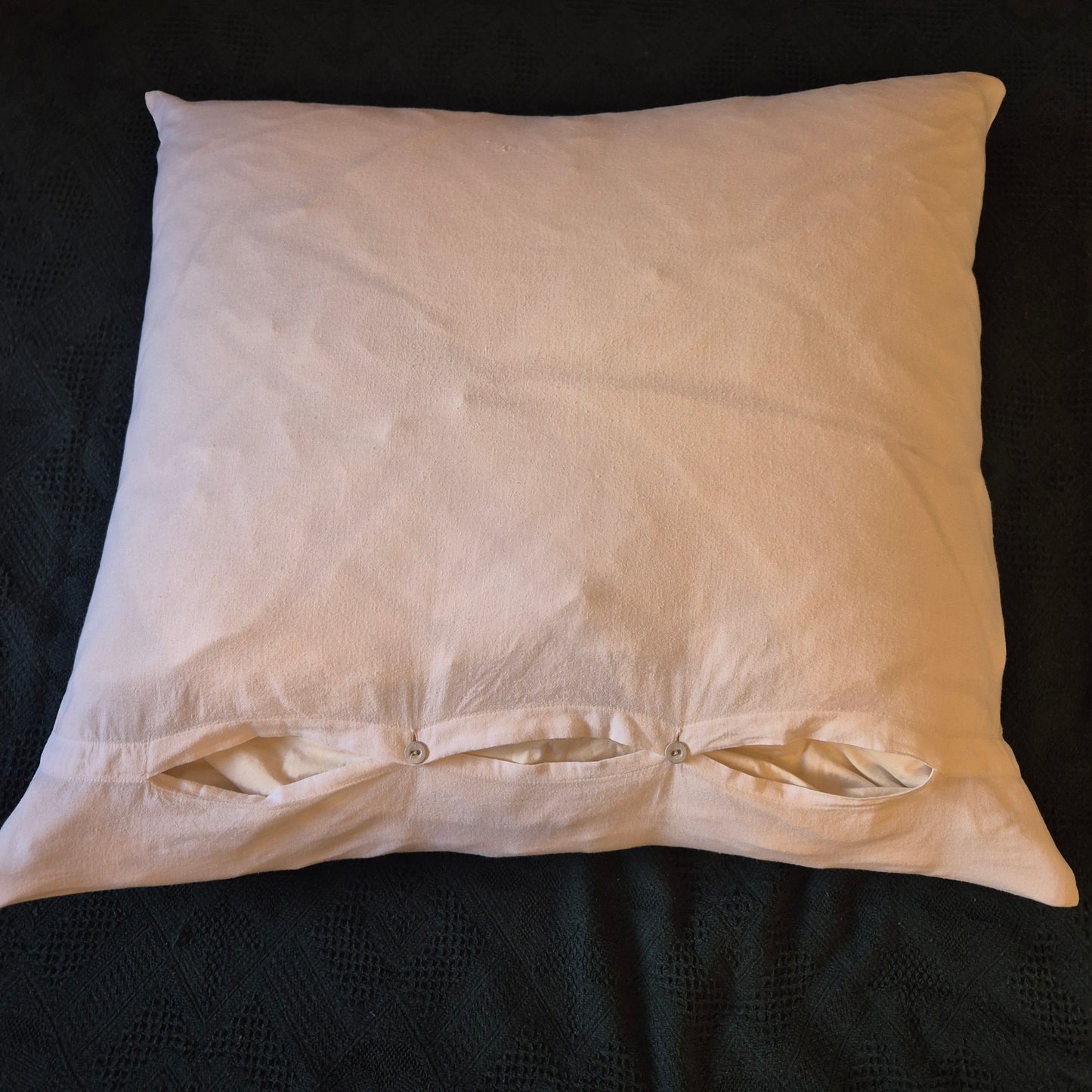Einfache antike alte Kissenhülle 70x65cm weiß Kissenbezug Baumwolle