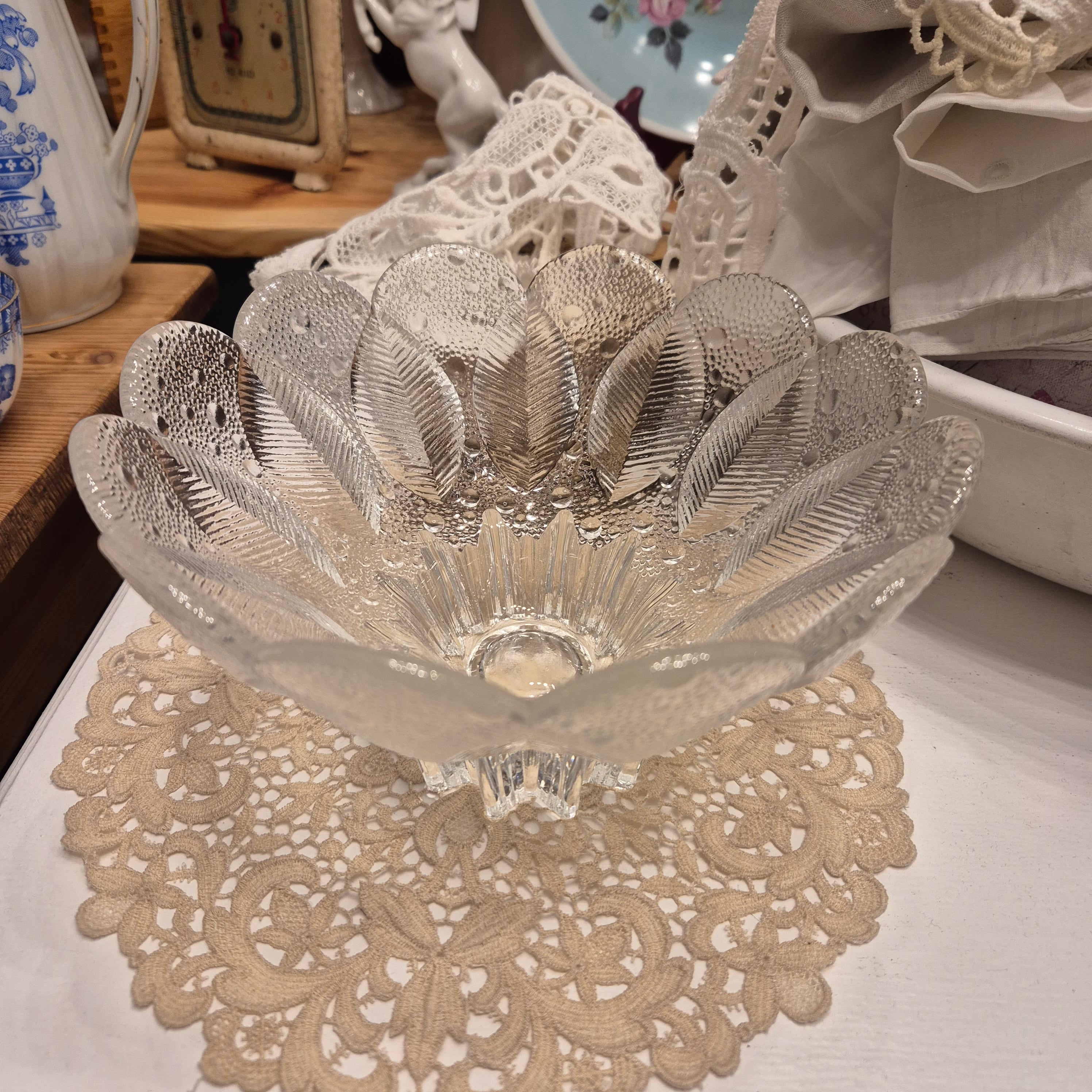 Antike Art Deco Französische Glas Schale Vintage Obstschale Gebäck – AntikStorys