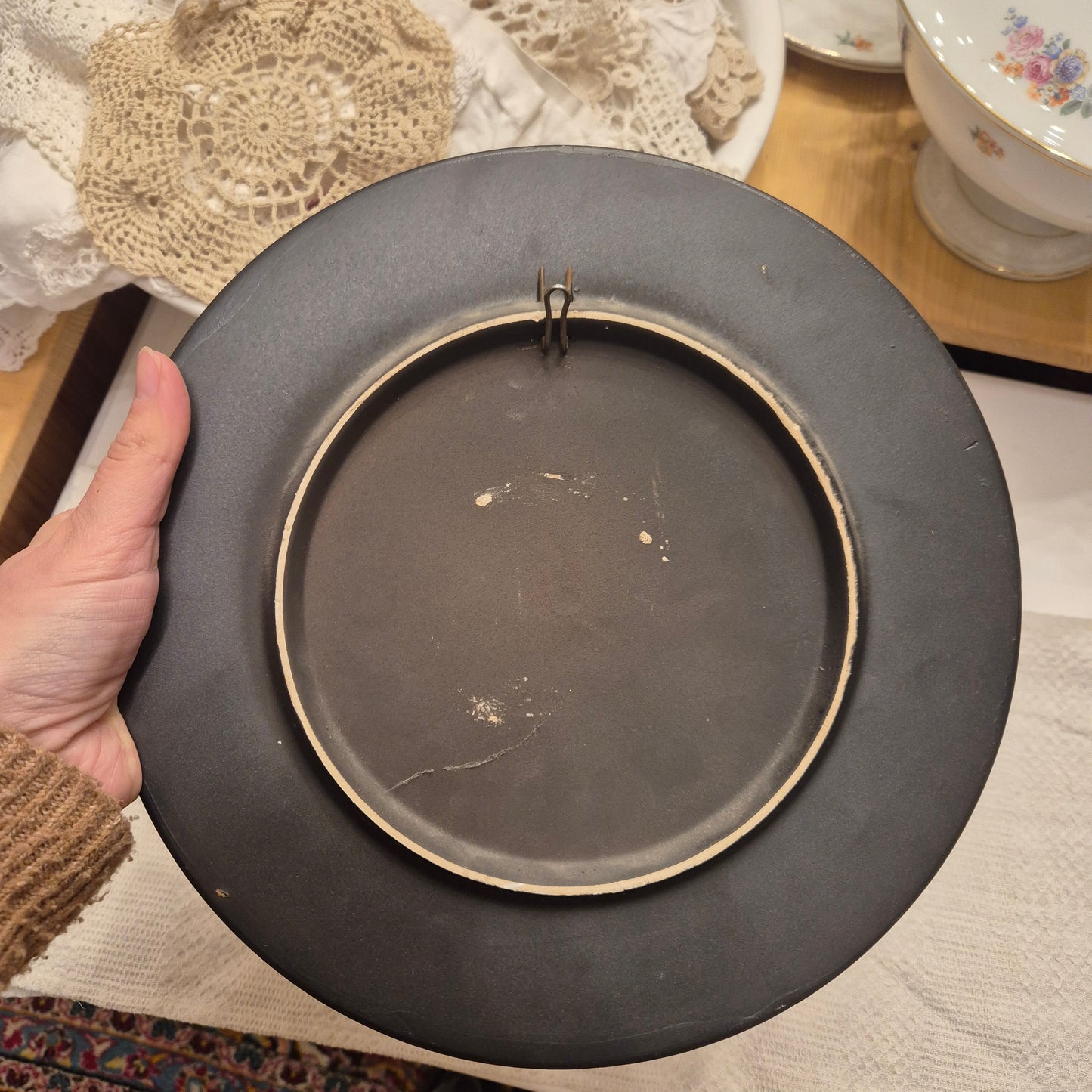 Ruscha Libellen Wandteller, Wanddekoration West Germany Pottery Landhaus Keramik Bild
