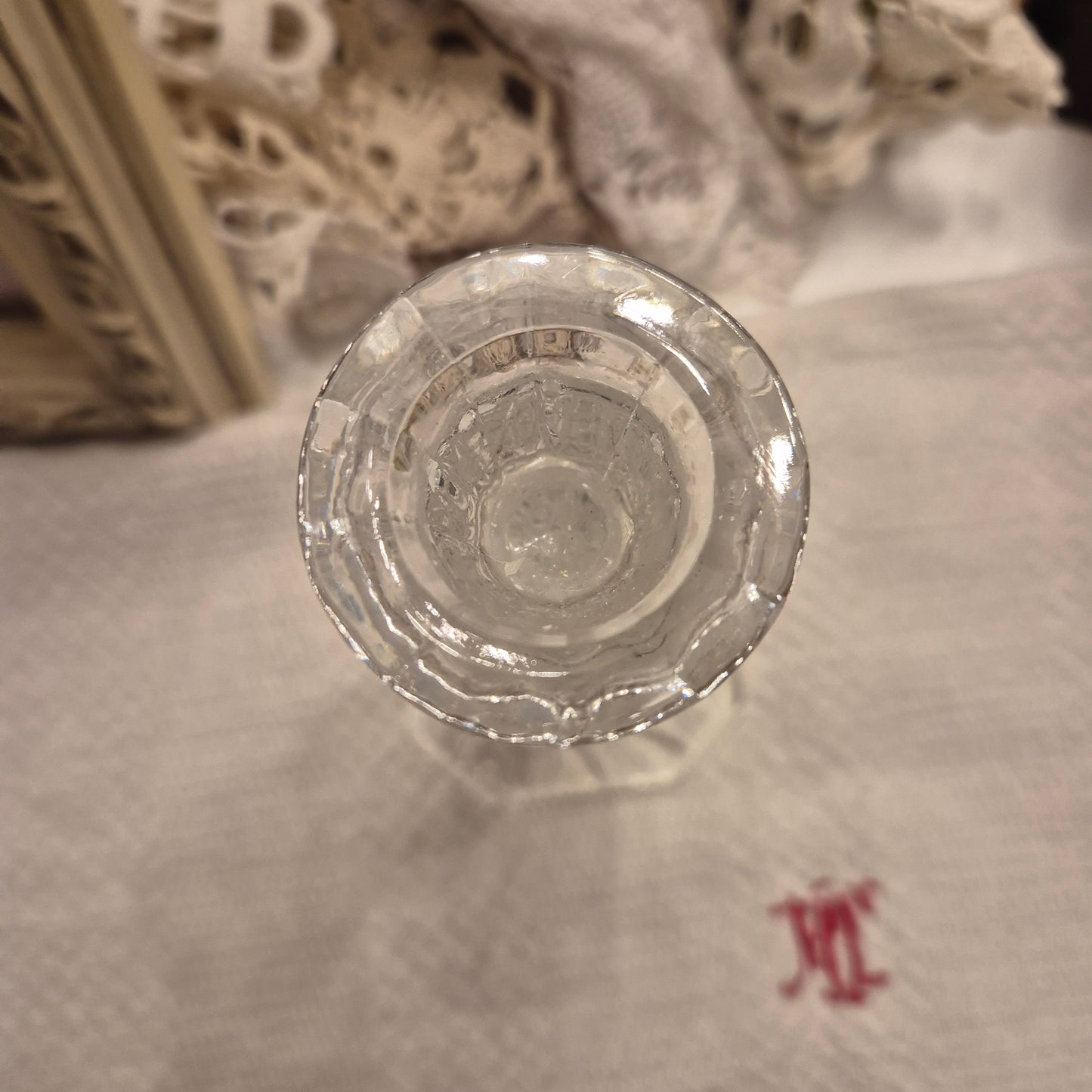 Vintage Kerzenhalter Kristall Glas Kerzenständer