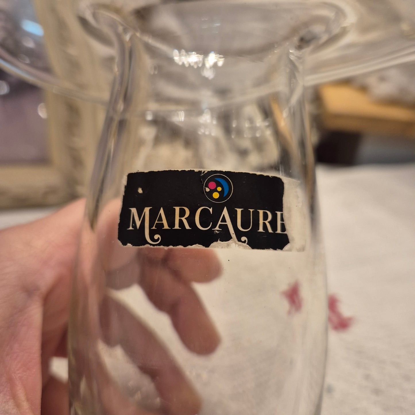 Marc Aurel Glas Vase Vintage Pilzform