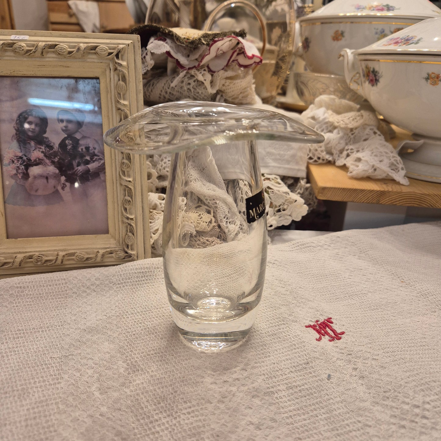 Marc Aurel Glas Vase Vintage Pilzform