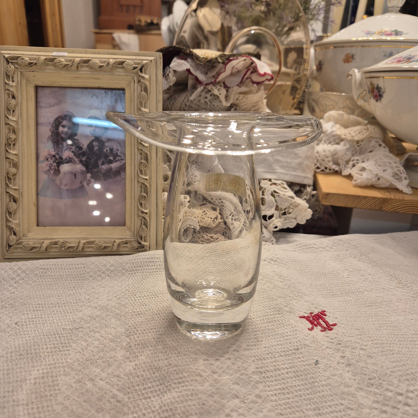 Marc Aurel Glas Vase Vintage Pilzform