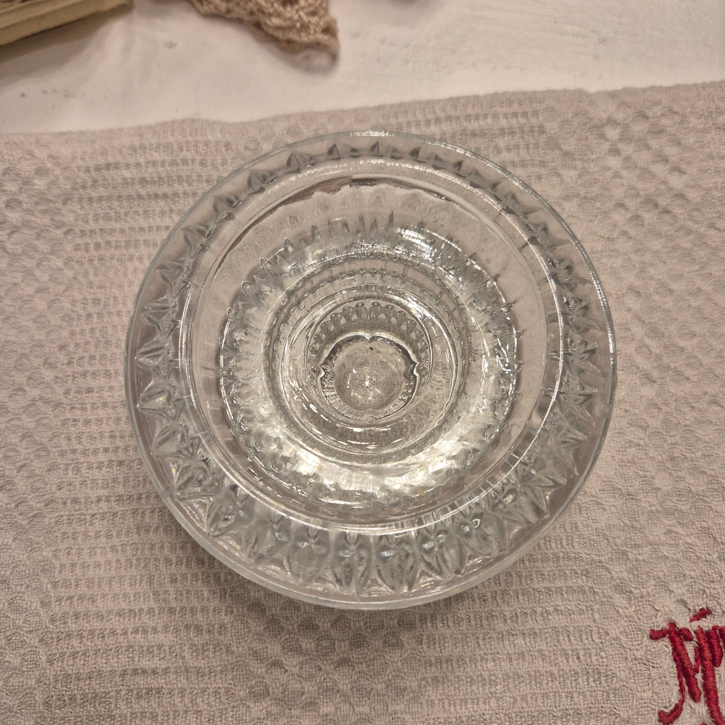 Vintage Etagere Kerzenständer Glas Kristall