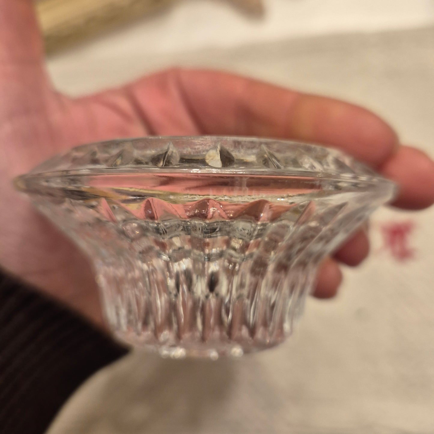 Vintage Etagere Kerzenständer Glas Kristall