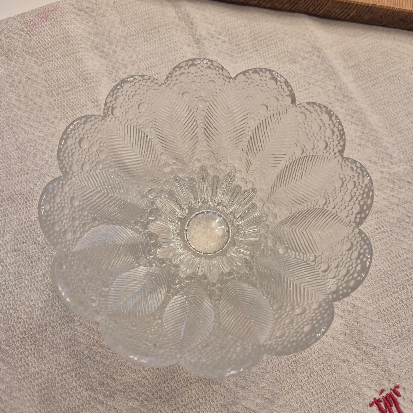 Antike Art Deco Französische Glas Schale Vintage Obstschale Gebäck