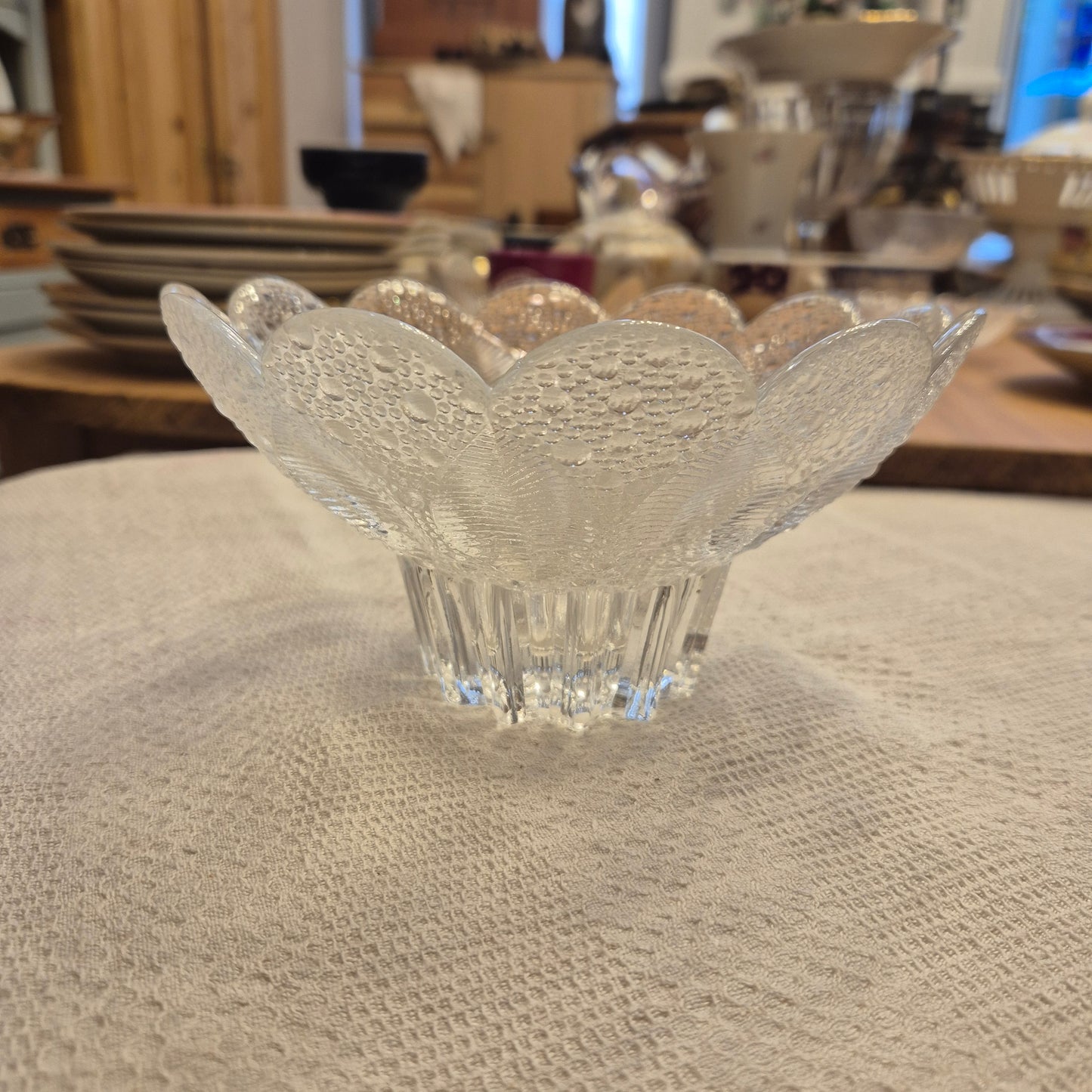 Antike Art Deco Französische Glas Schale Vintage Obstschale Gebäck