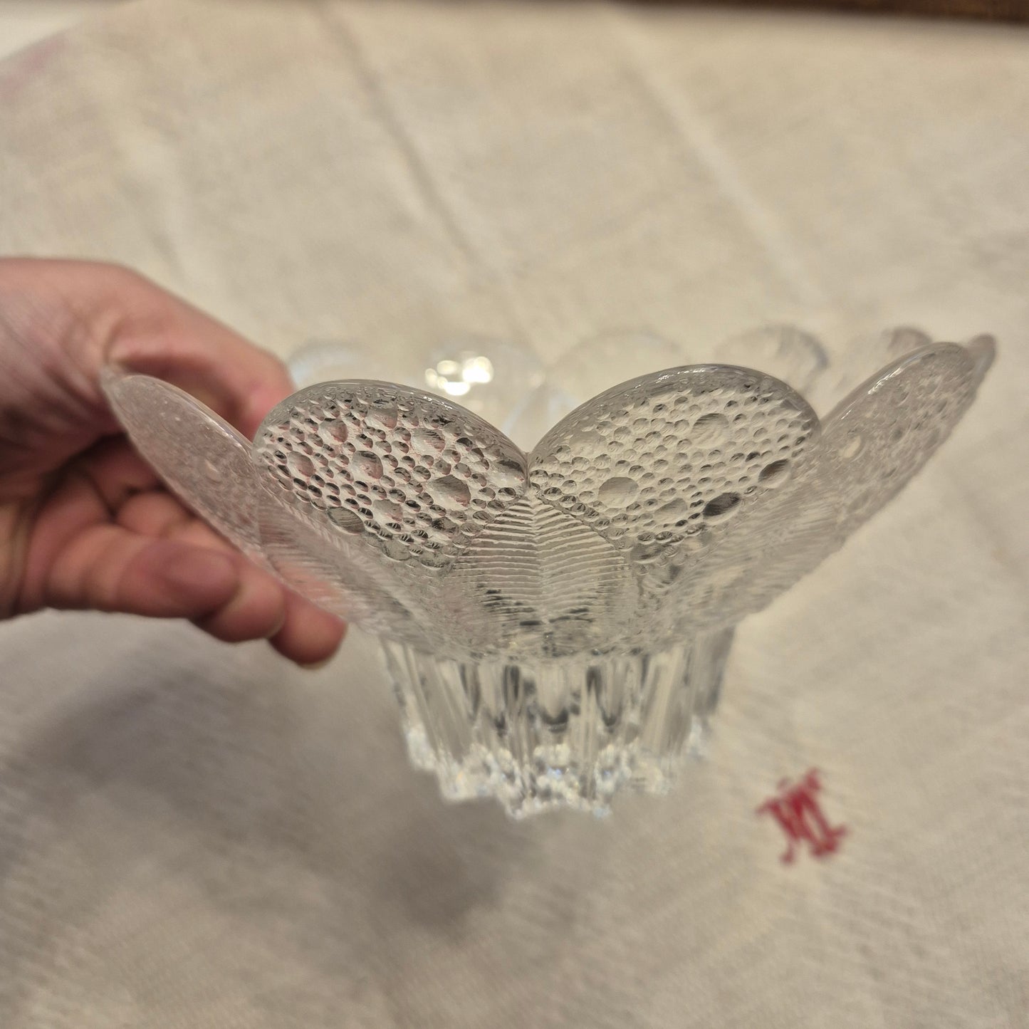 Antike Art Deco Französische Glas Schale Vintage Obstschale Gebäck