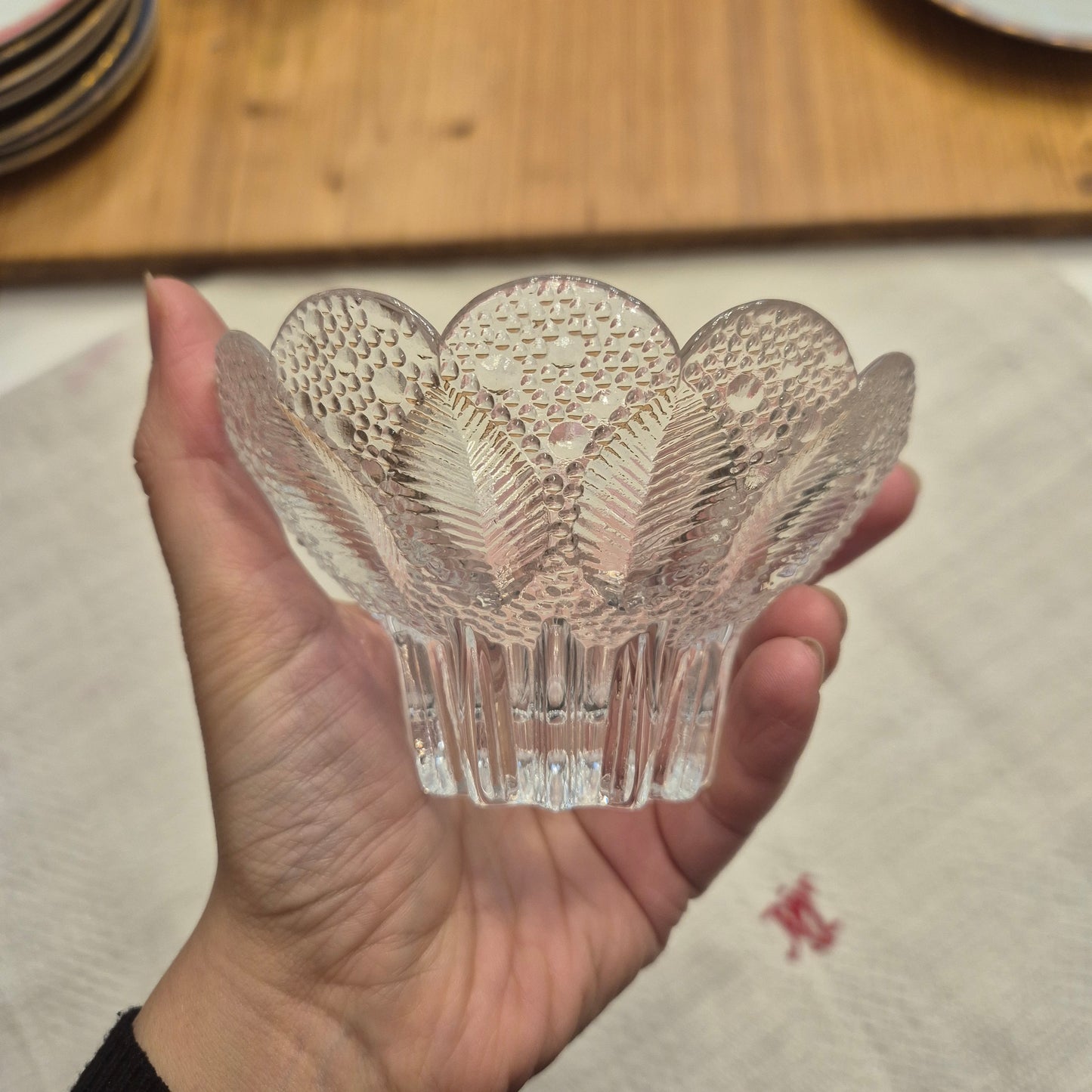 Kleine Antike Art Deco Französische Glas Schale Vintage Obstschale Gebäck