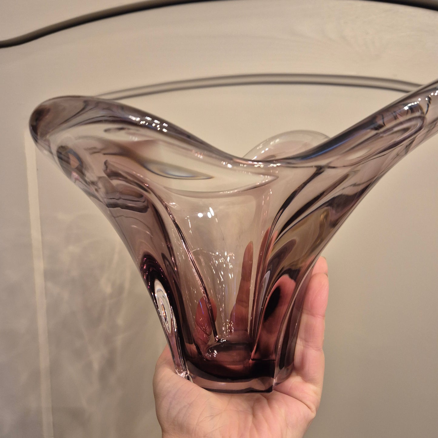 Vintage Glas Schale Bowle 70er Jahre Lila (ähnlich wie Morano)