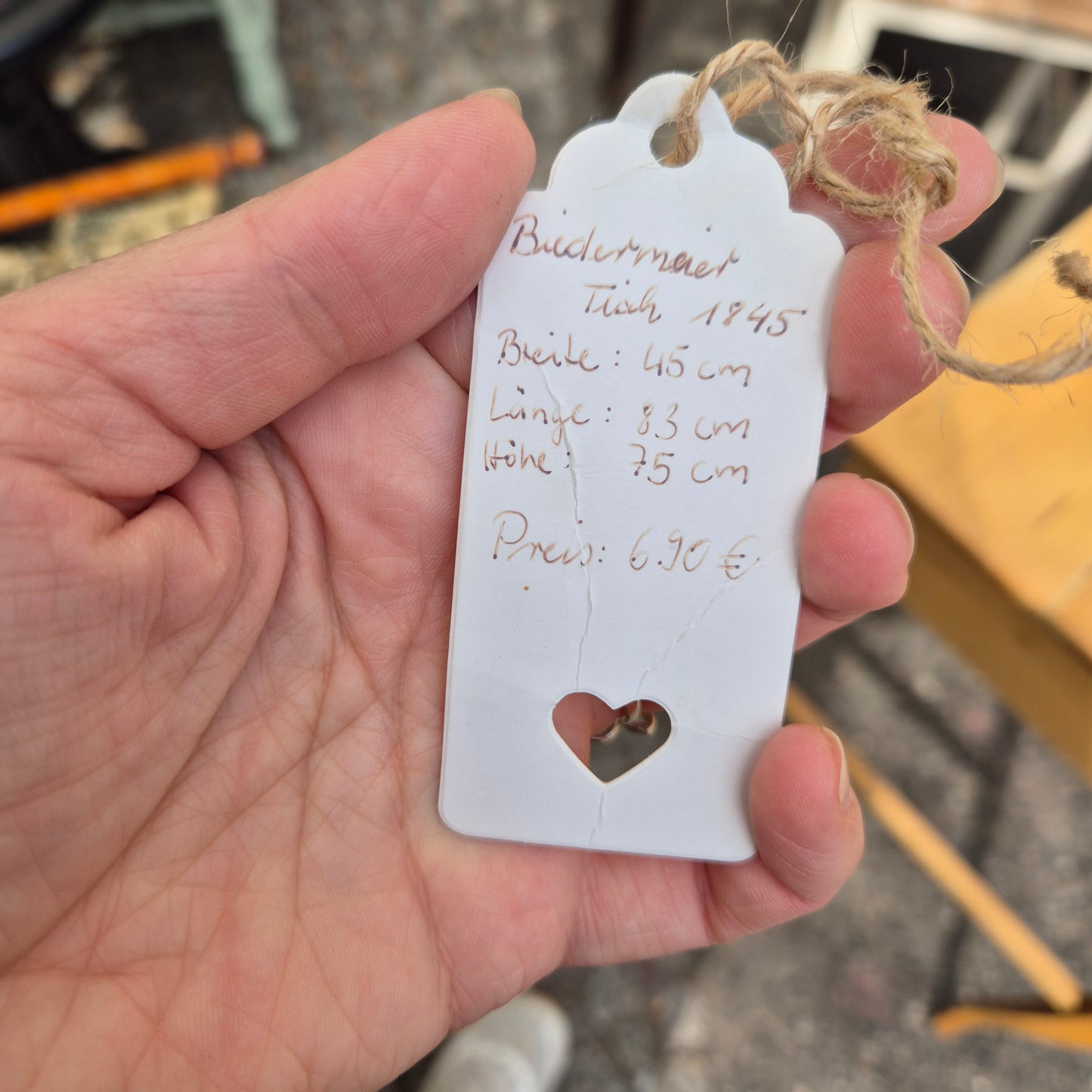 Antiker abgeschliffener Biedermeier Tisch von 1845 - UNIKAT! Schreibtisch