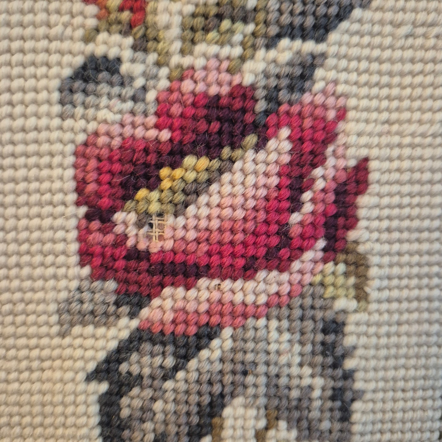 Wandbehang im Gobelin Stil echte Handarbeit Tapisserie Bildwirkerei Vintage 60er Jahre