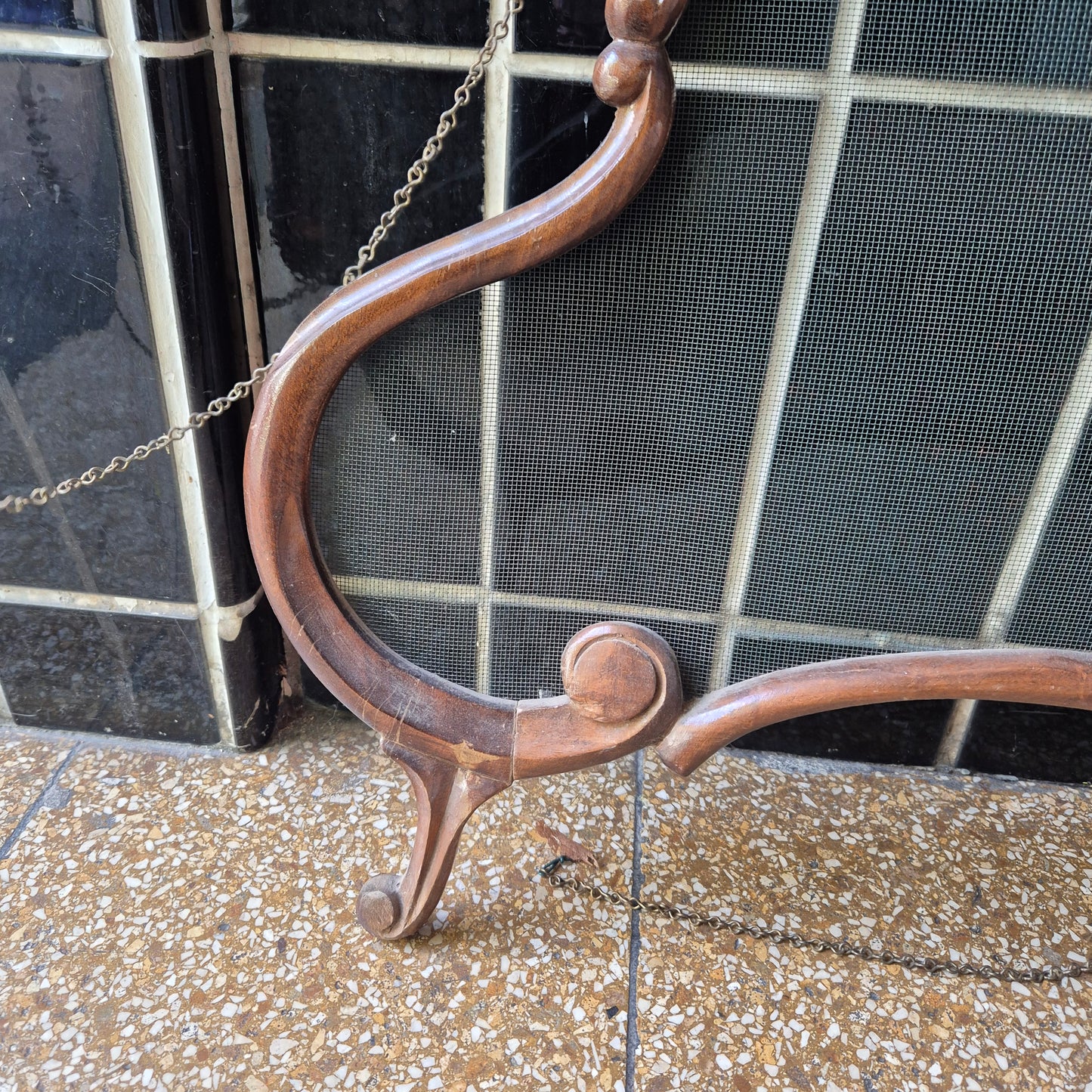 Antiker 20er Jahre holländischer Raamhor Sichtschutz Fensterdekoration Shabby - Vintage - Brocante - Landhaus