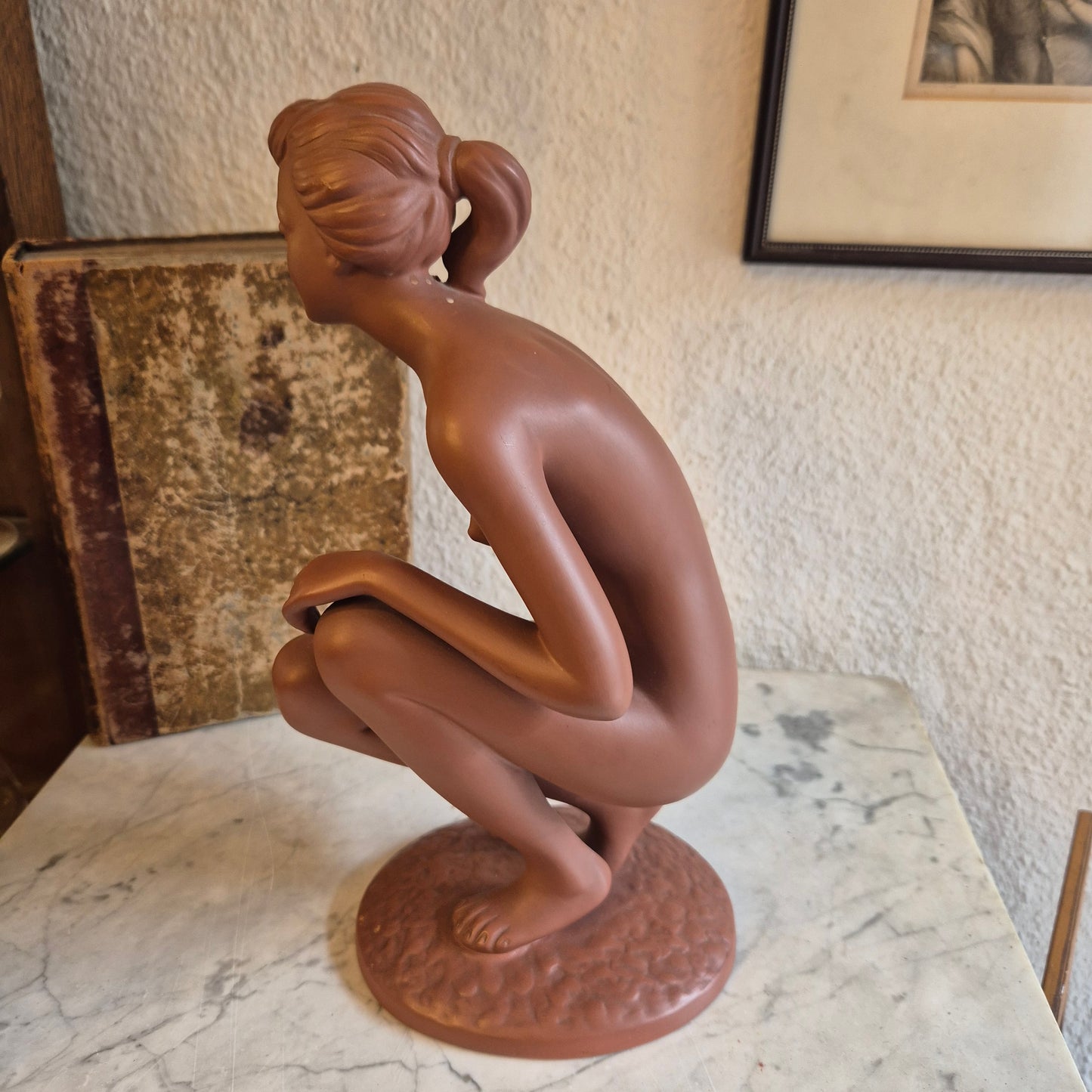 Vintage Aktfigur Keramikfigur 60er Jahre Frau Dekoration