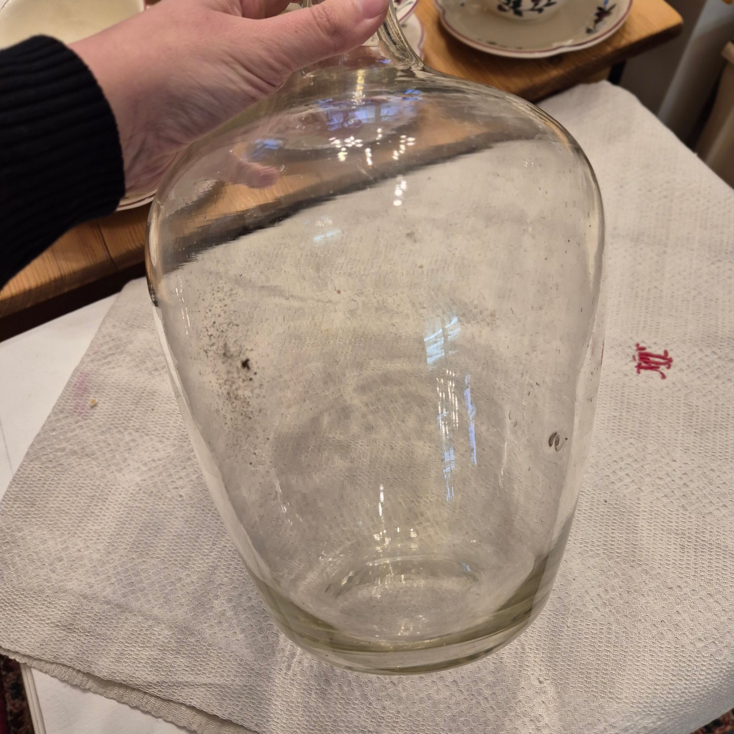 Vintage Mittelgroßer Glasballon Glas Weinballon Dekoration auch für Pflanzen