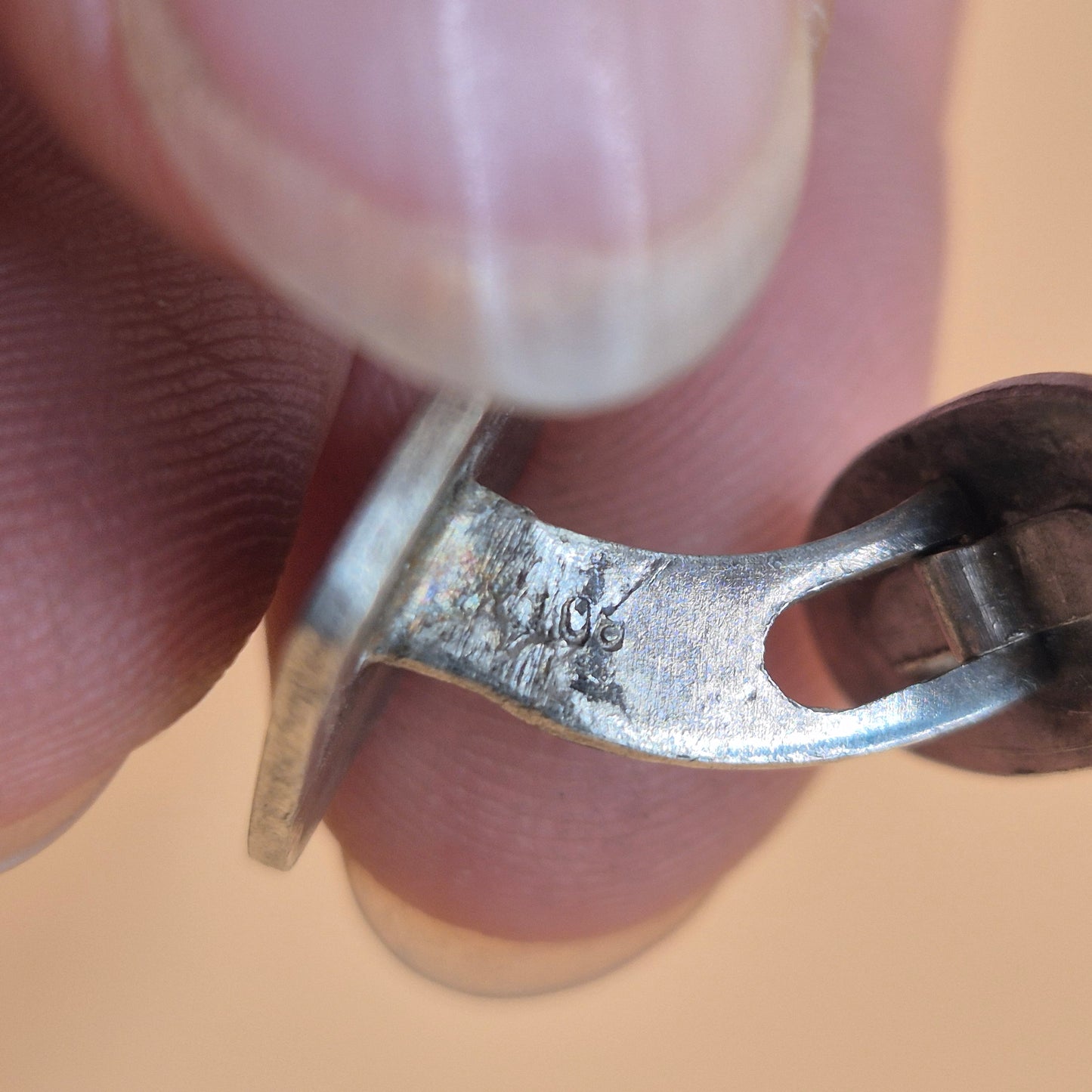 Vintage alte Manschettenknöpfe 835 echt Silber rechteckig zum Aufpolieren!
