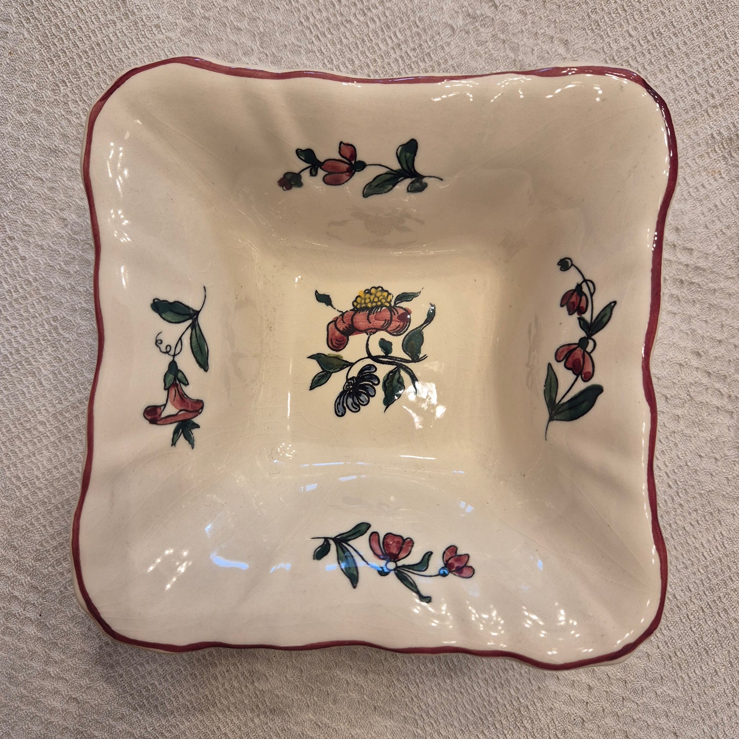 Vintage Zell am Harmersbach Alt Straßburg Servierschüsseln Schüsseln Keramik Blumen