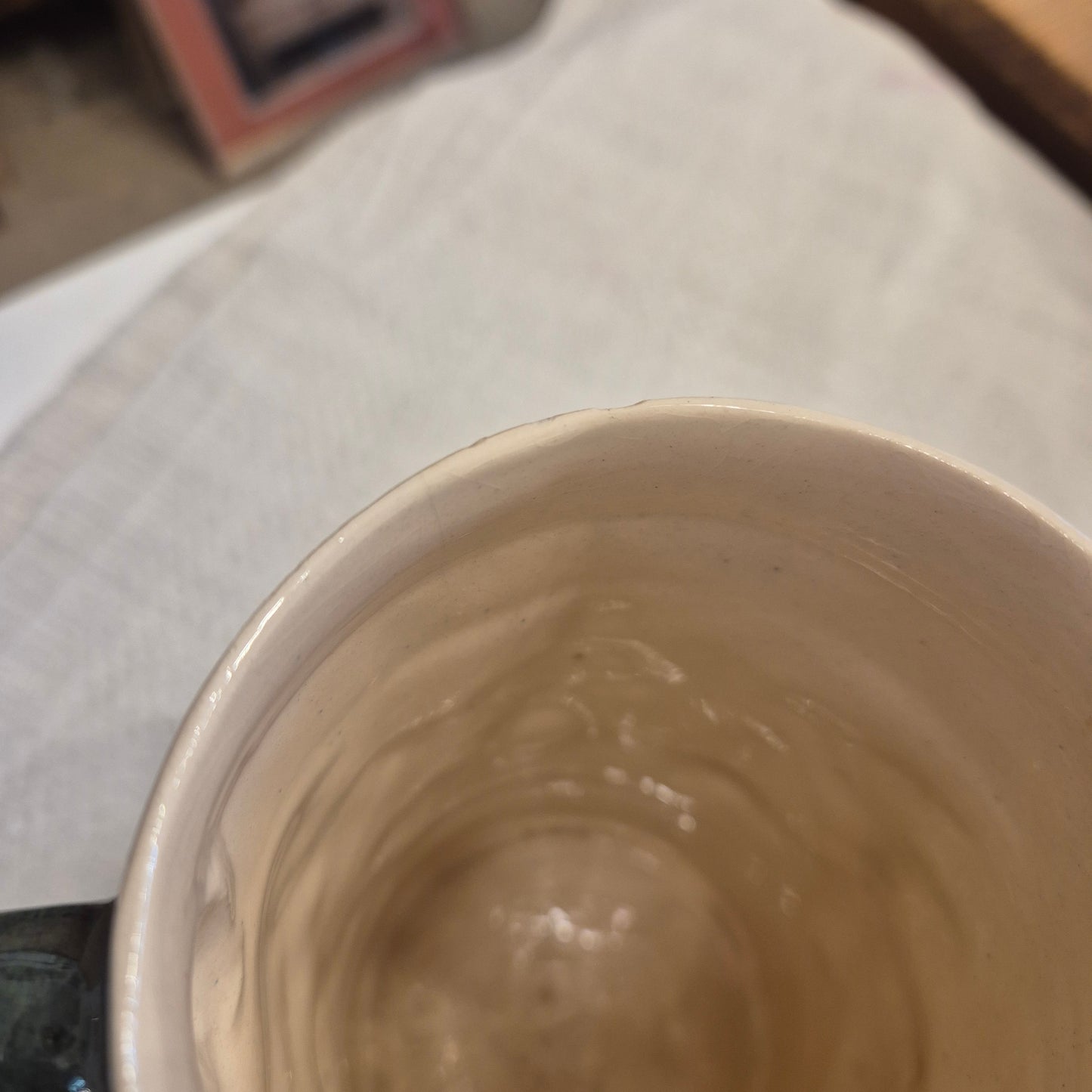 Vintage Keramik Bierkrug Grün Geschenk oder auch als Vase